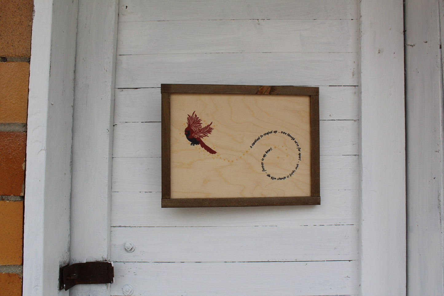 Cardinal Memory Gift Memorial Wood Sign Far Apart Still In My Heart Rustic Pallet Farmhouse Primitive Wall Loved One In Remembrance Keepsake