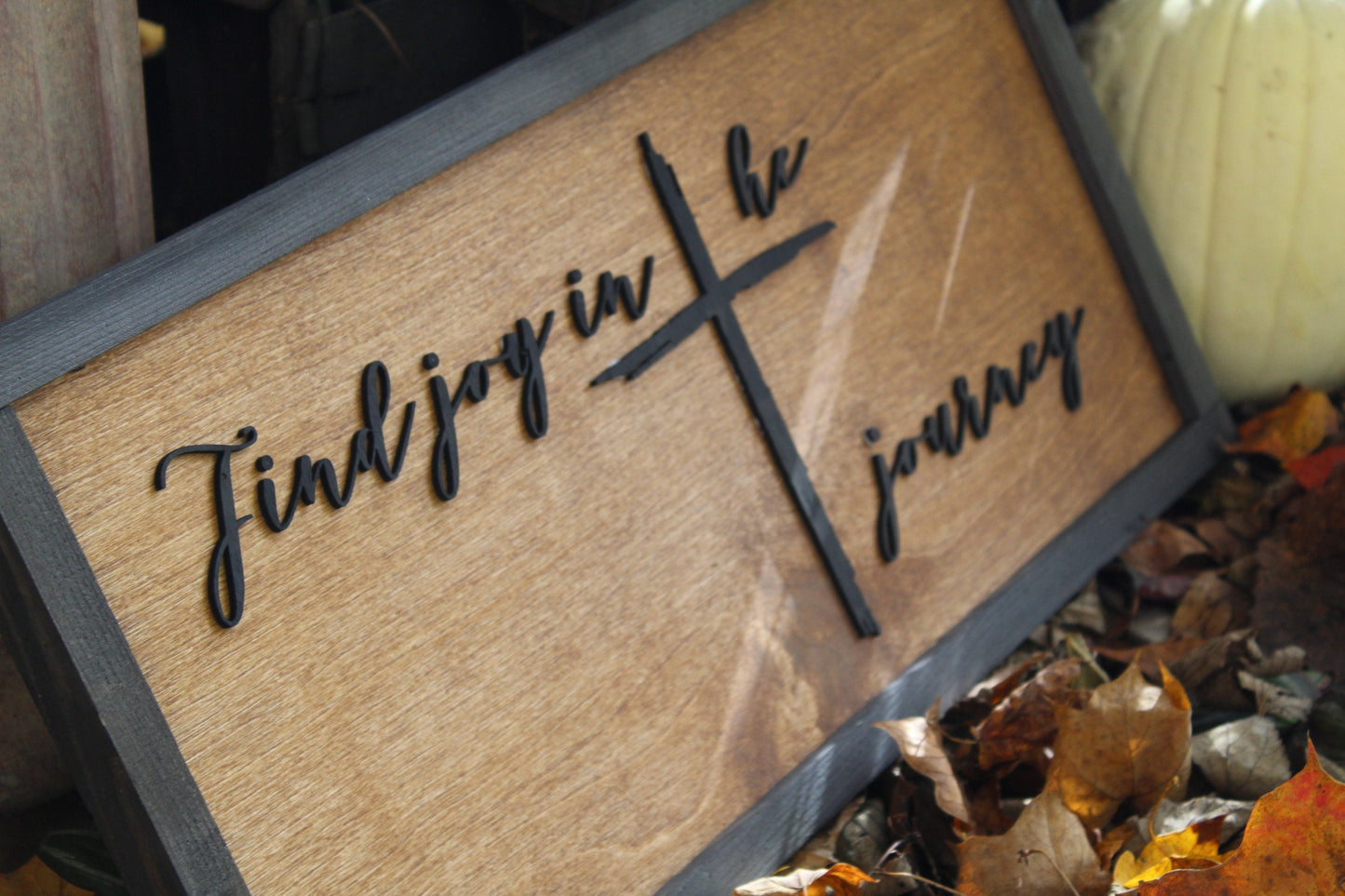 Find Joy In The Journey Decor Relax Rustic Vintge Guest Raised 3D Wood Decor Sign Qoute Cross Faith 3D Raised off the board Handmade