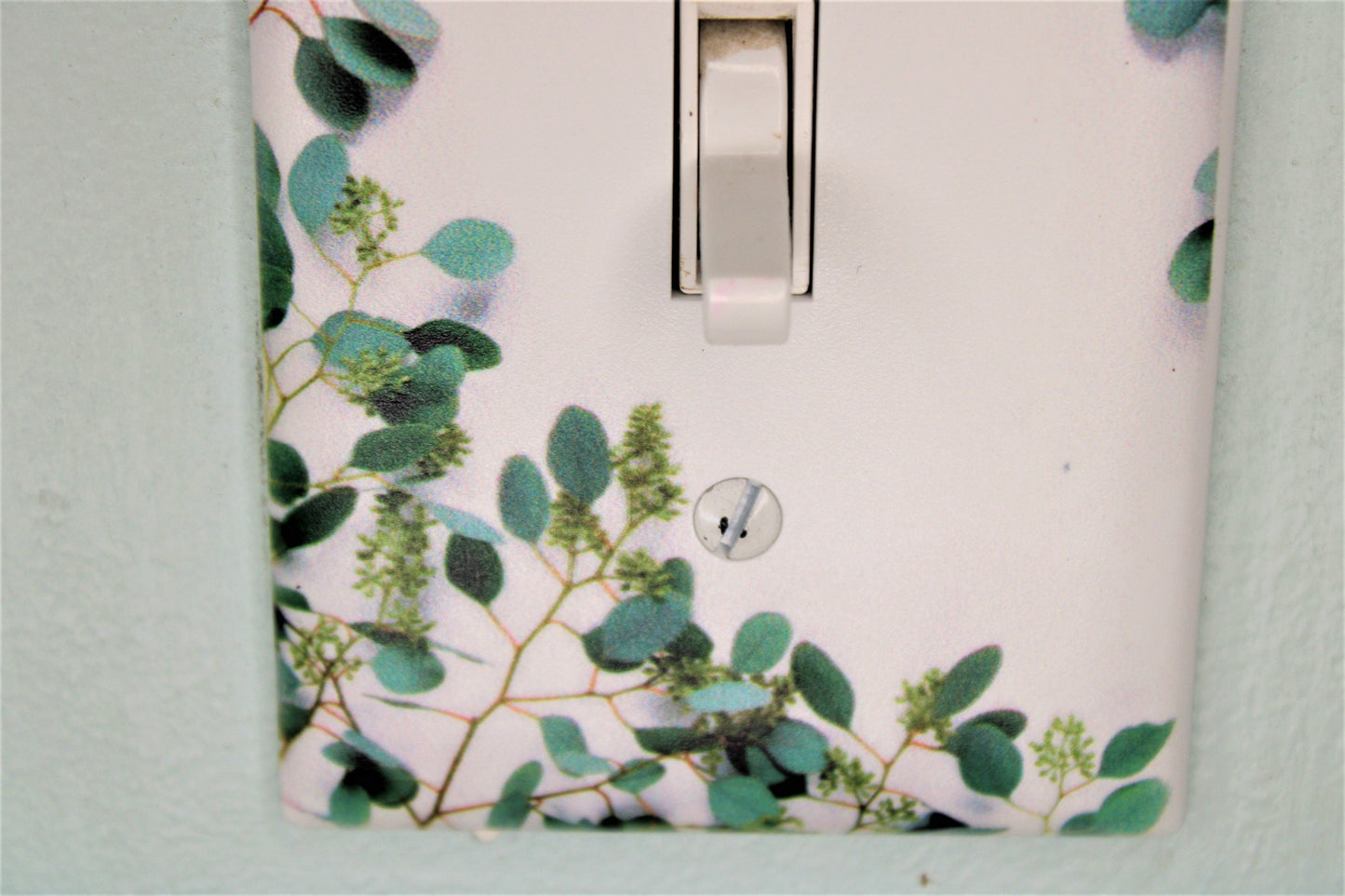 vining houseplants greenery eucalyptus plants light switch plate cover printed durable green decor unique custom piece