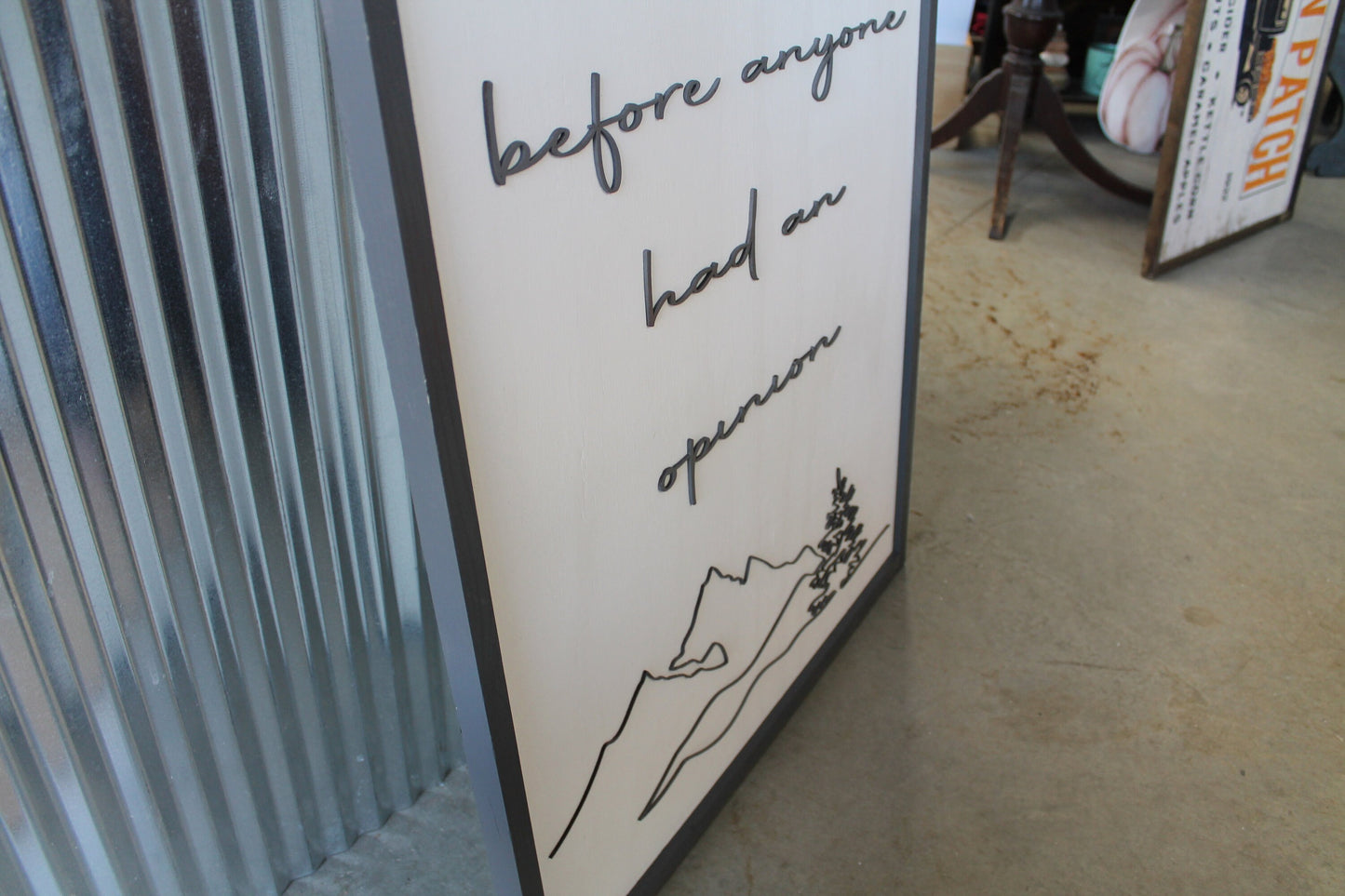 Purpose Created Before anyone had an opinion Inspire Mountains Kids Room kids Decor Happy Wooden Handmade Home decor Line Art