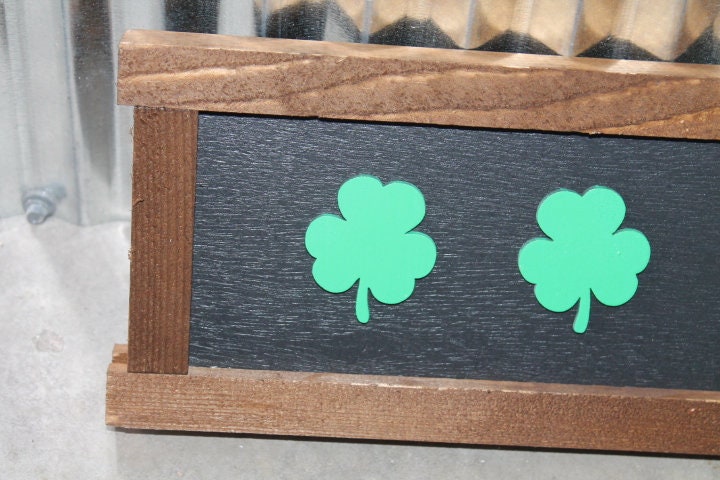 Clover 3 Leaf Luck St Patrick's Day Green Handmade Home decor Small Seasonal Wall Art Spring Lucky Celebrate Cute Cutout Raised Wood