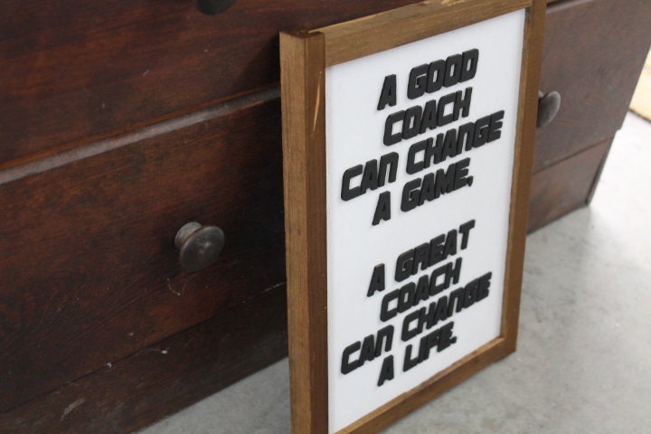 Game changer Life changer Game Sports Coach Gift Appreciation Handmade Sign Layered Sign 3D Wooden Man cave Office Wall Decor