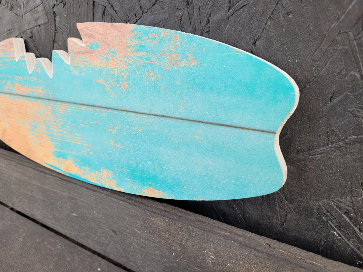 Shark Bite Surfboard Sign Custom to your business decor needs use your logo Printed on PVC