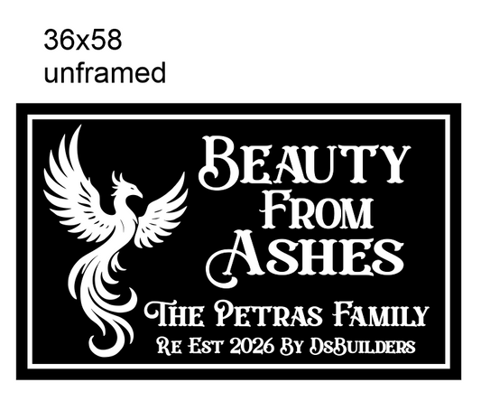 Custom Laser Cut sign for Robyn Petras