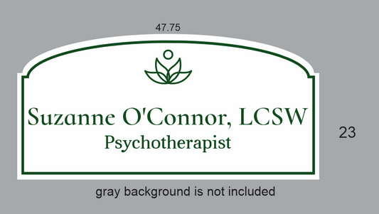 Custom PVC sign for Sue O'Connor