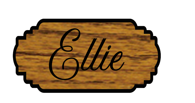 Custom laser cut sign for Angie Guiler