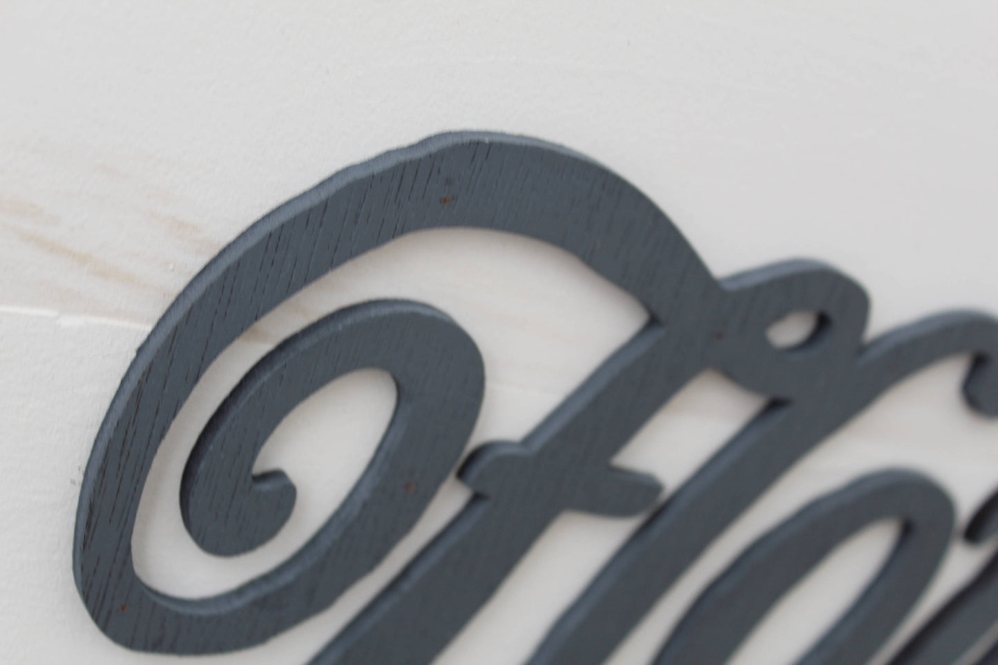 Hanging business sign custom shop plaque, your logo graphic or personalized on white solid wood outdoor indoor shabby chic office