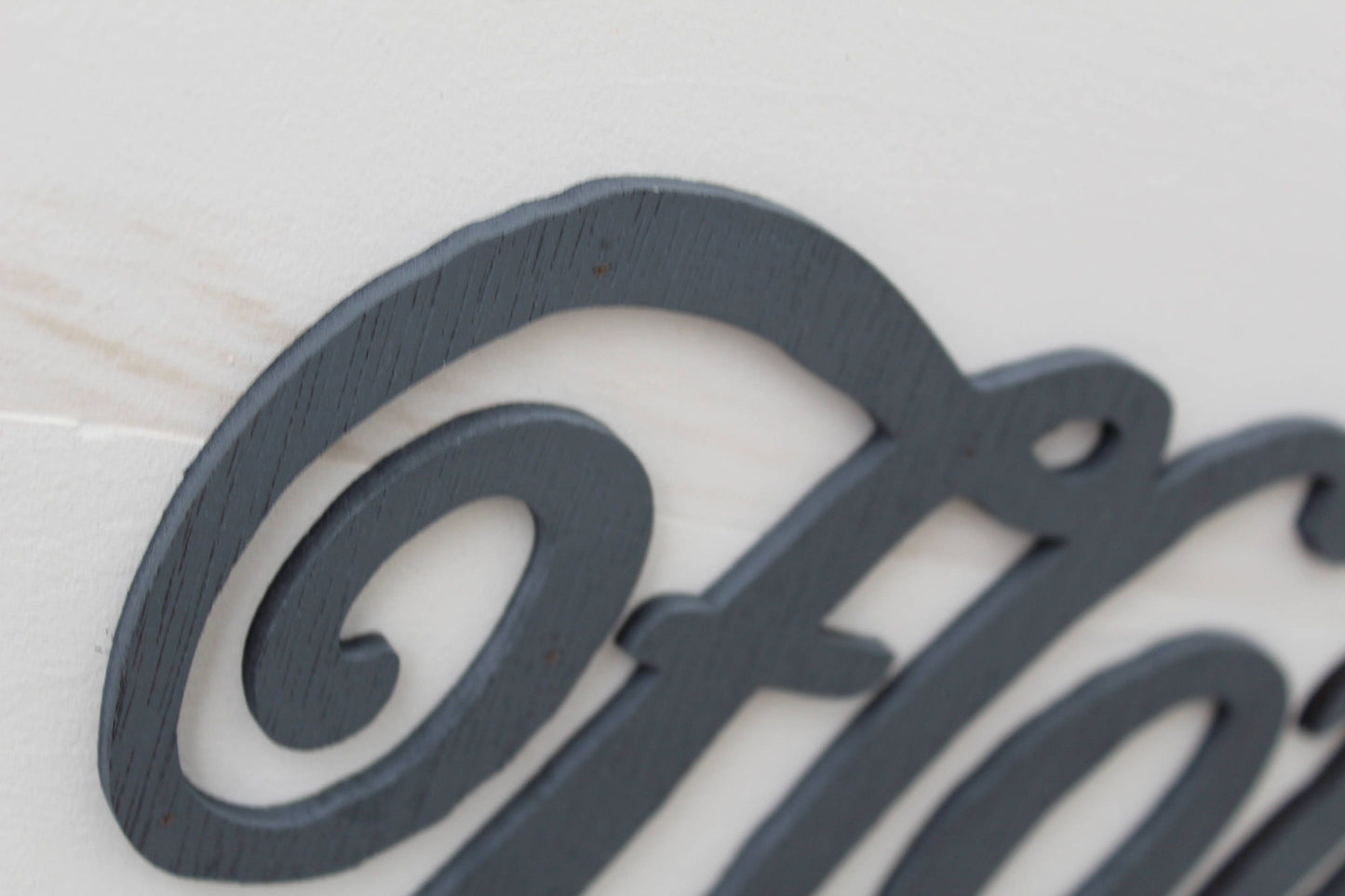 Hanging business sign custom shop plaque, your logo graphic or personalized on white solid wood outdoor indoor shabby chic office
