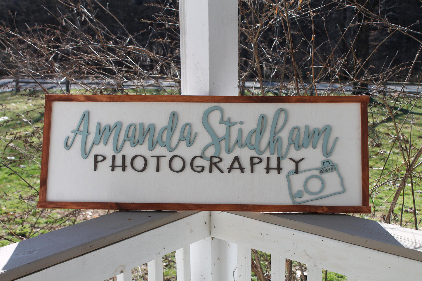 Photo Studio wood Sign Personalized custom customizable bespoke handcrafted artistic your logo
