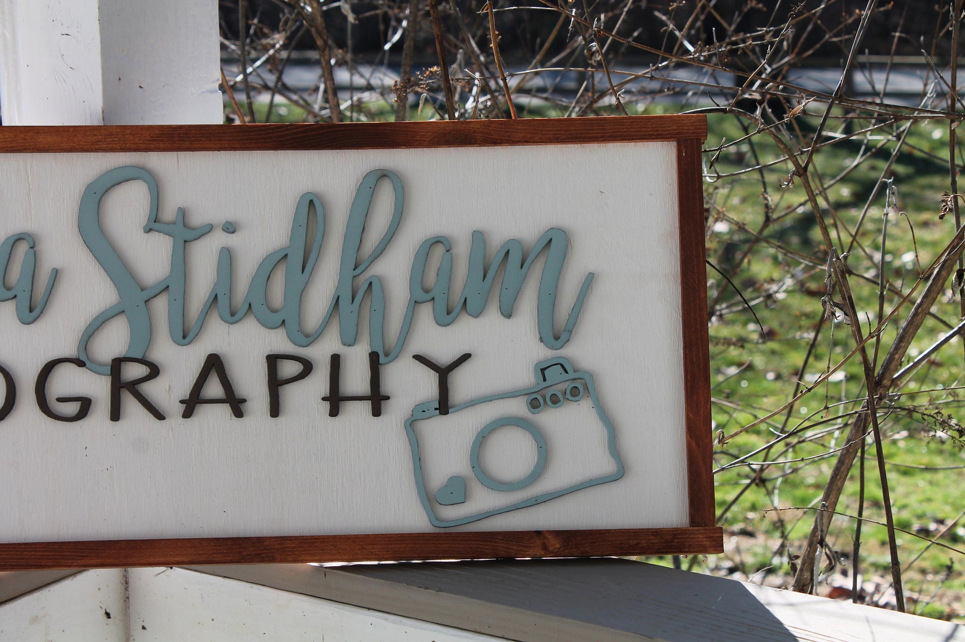 Wood Photo Studio Sign Artistic Art Room Photography Studio Small Business Laser-Cut Custom Professional Shop Personalized Storefront Logo