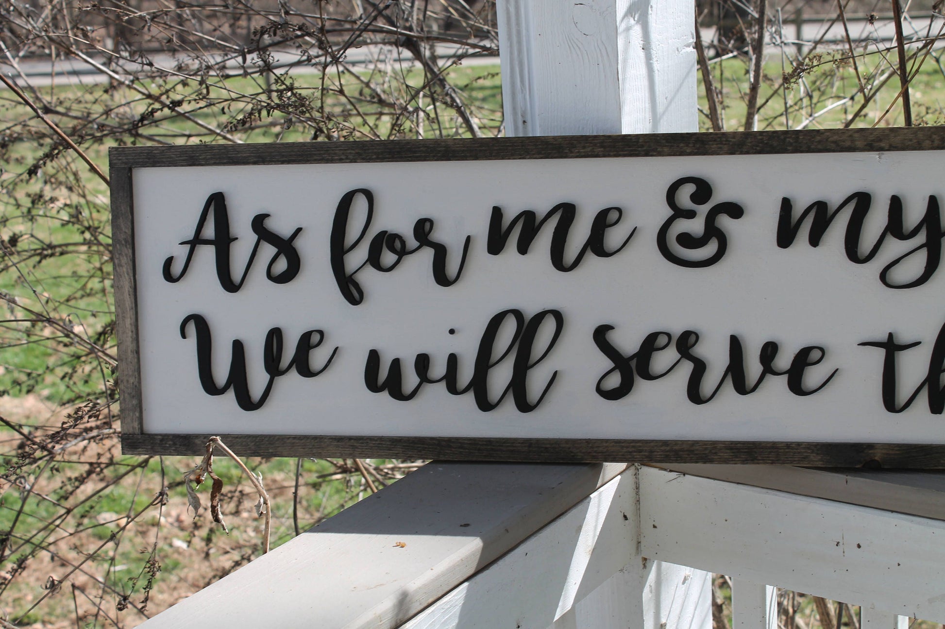 As for me and my House, We will Serve the Lord, Large, 3D, Wood, Laser Cut Out, 3D, Extra Large, Sign, Fireplace Sign, Footstepsinthepast