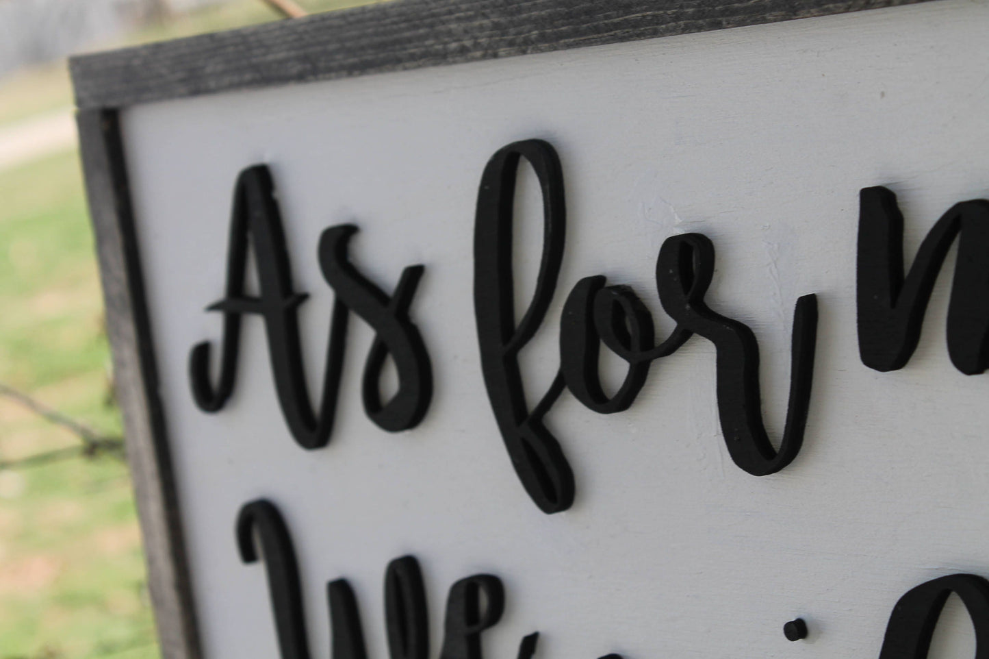 As for me and my House, We will Serve the Lord, Large, 3D, Wood, Laser Cut Out, 3D, Extra Large, Sign, Fireplace Sign, Footstepsinthepast