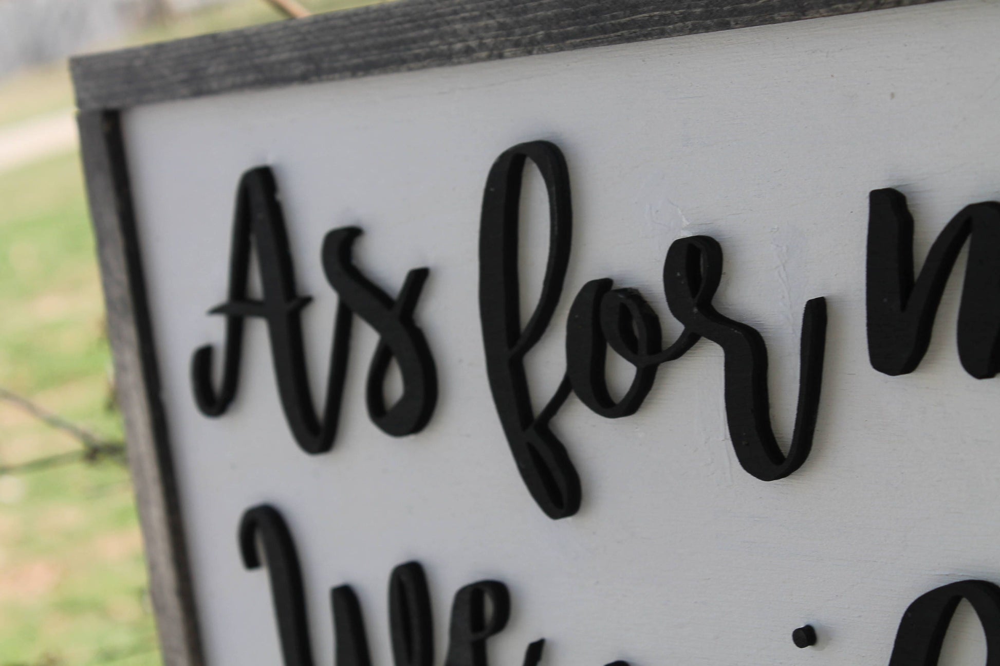As for me and my House, We will Serve the Lord, Large, 3D, Wood, Laser Cut Out, 3D, Extra Large, Sign, Fireplace Sign, Footstepsinthepast