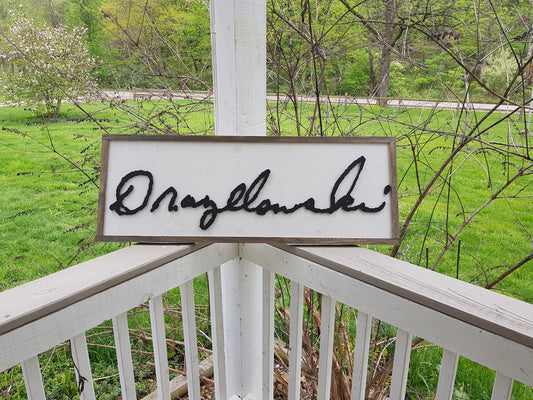 actual signature, your signature, handwriting cut out of wood large sign personalized unique gift wedding gift memorial gift for mom and dad