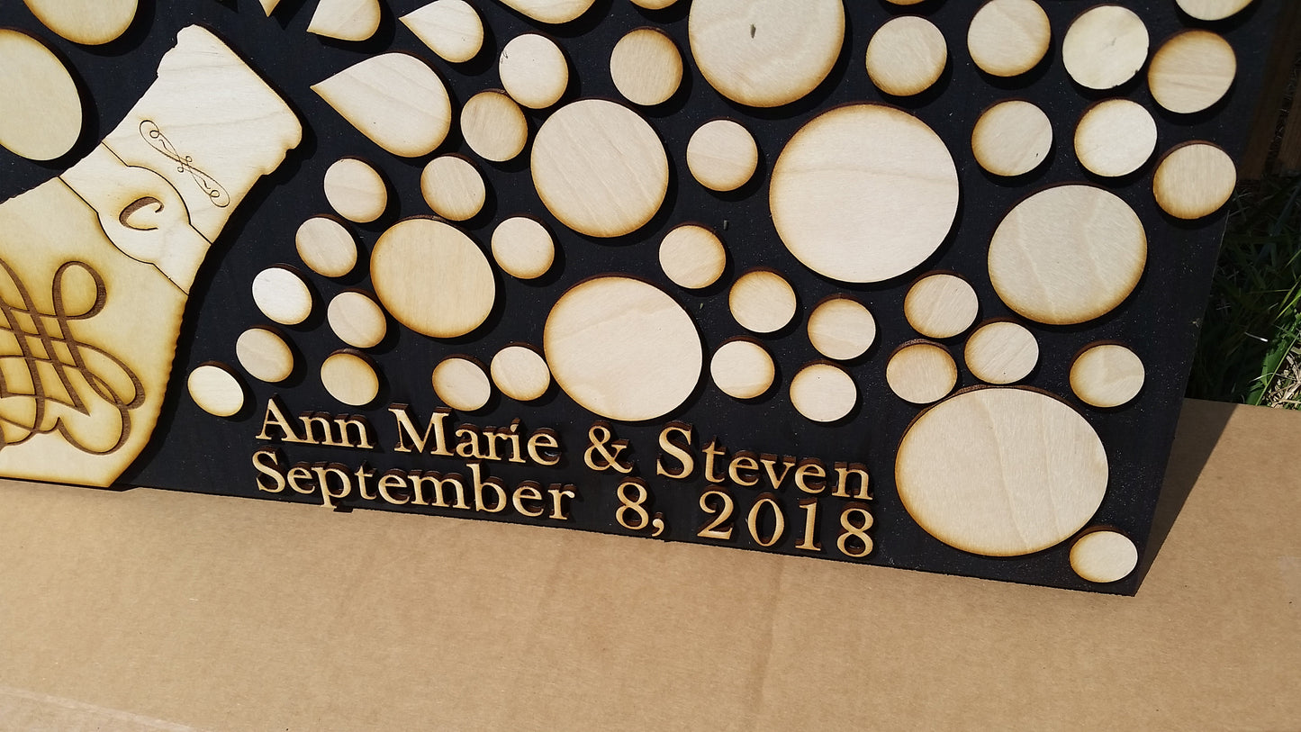 Wedding Sign Board, Champagne, Wine Bottle, Cork, Splash, Alternative Sign In Board, Signature Name Sign, Signature Board, Guest Book