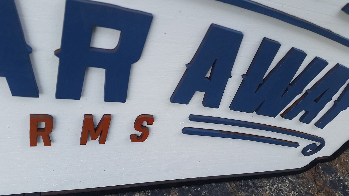 Farm Sign, Hobby Farm Sign, Chickens, Home Grown, Commercial Business Sign, Wood, 3D, Exterior Sign, Outdoor, Entrance Sign, Personalized