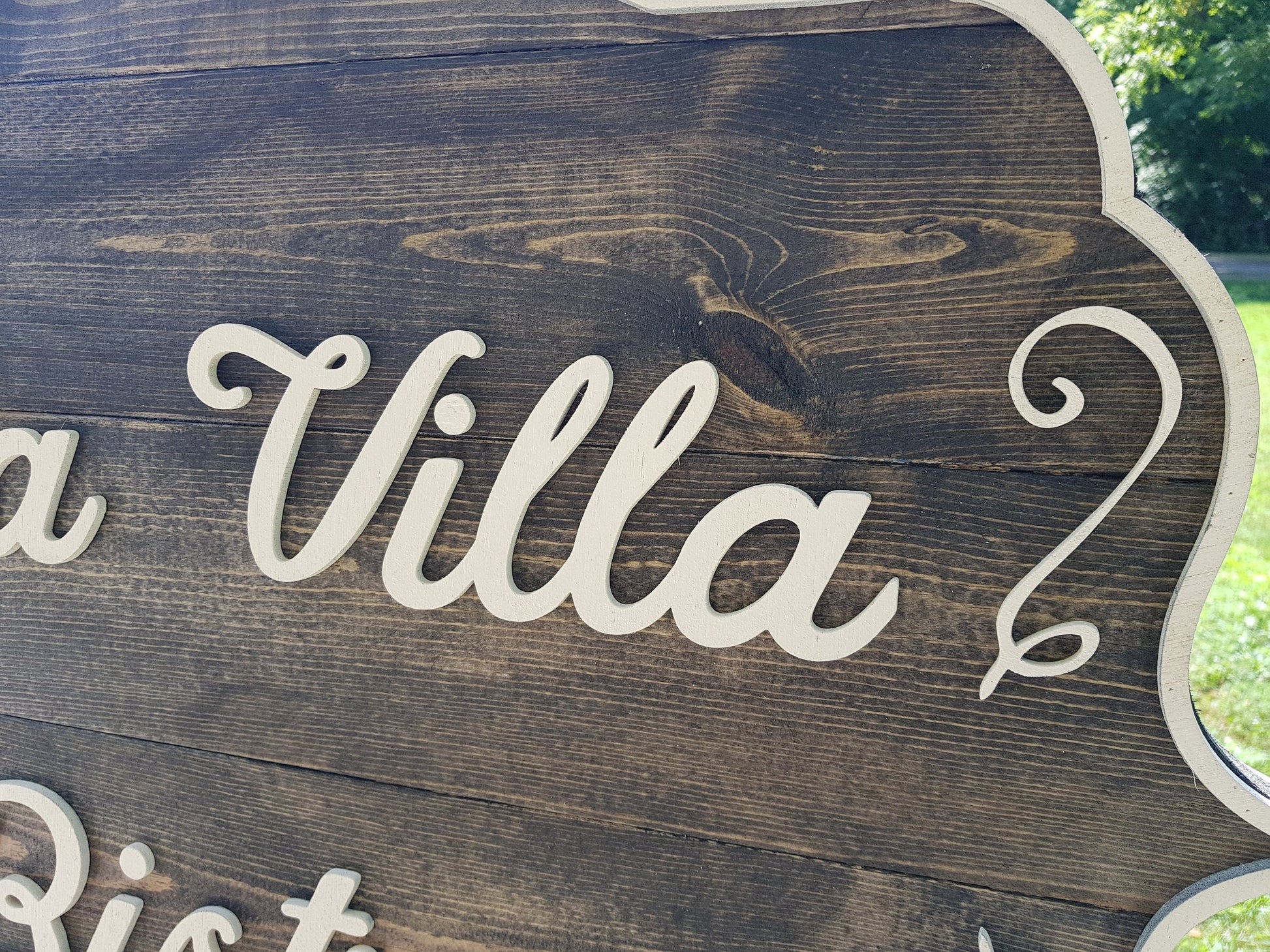 Bistro Sign, Restaurant Sign, Coffee Sign, Deli Sign, Ebony and Ivory, Large Custom Business Sign, Business Logo, Sign, Interior, Exterior