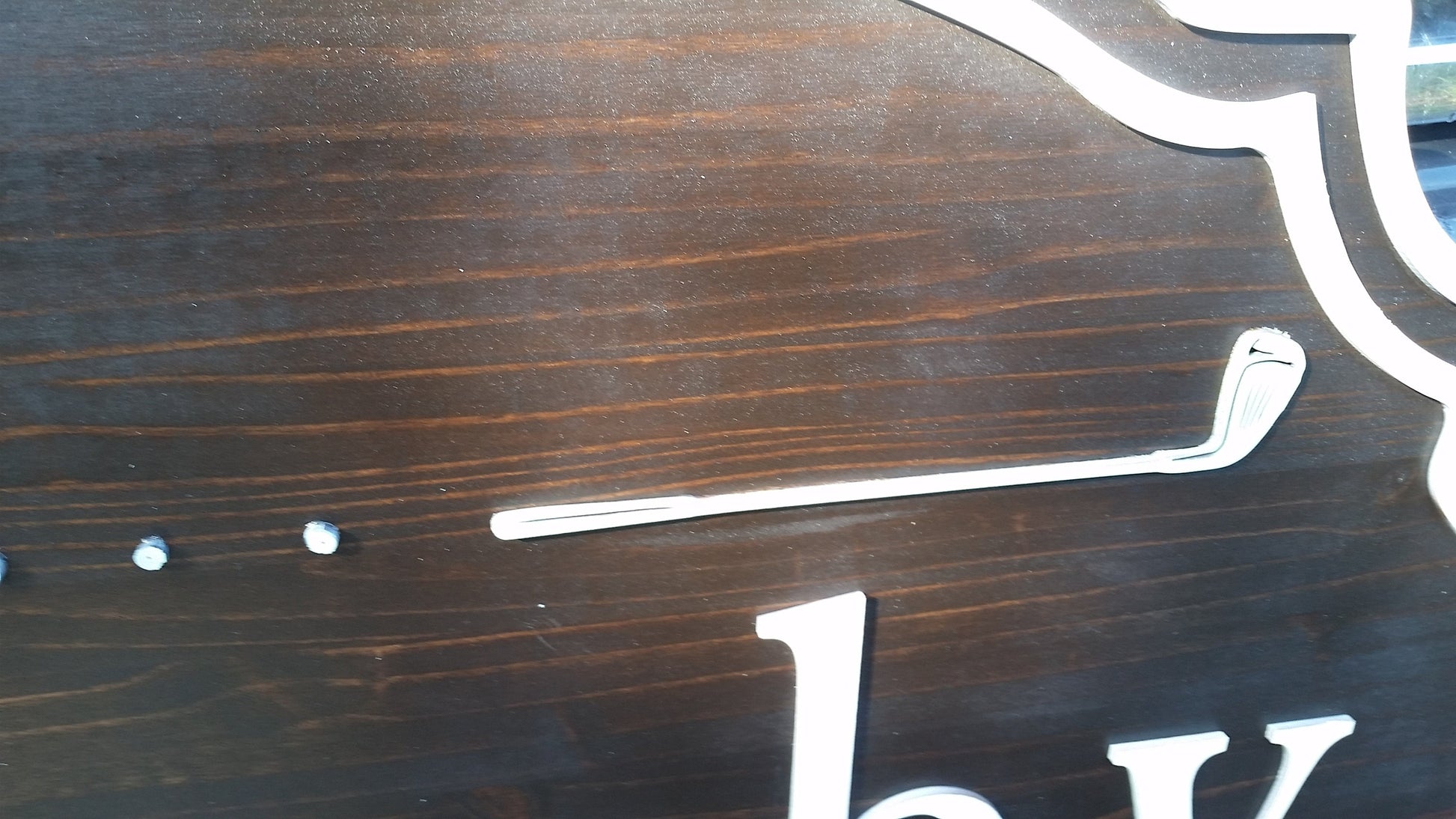 Large Custom Golf Sign Putter Golf Club Business Logo Wood Raised Text Laser Cut Out 3D Extra Large Outdoor