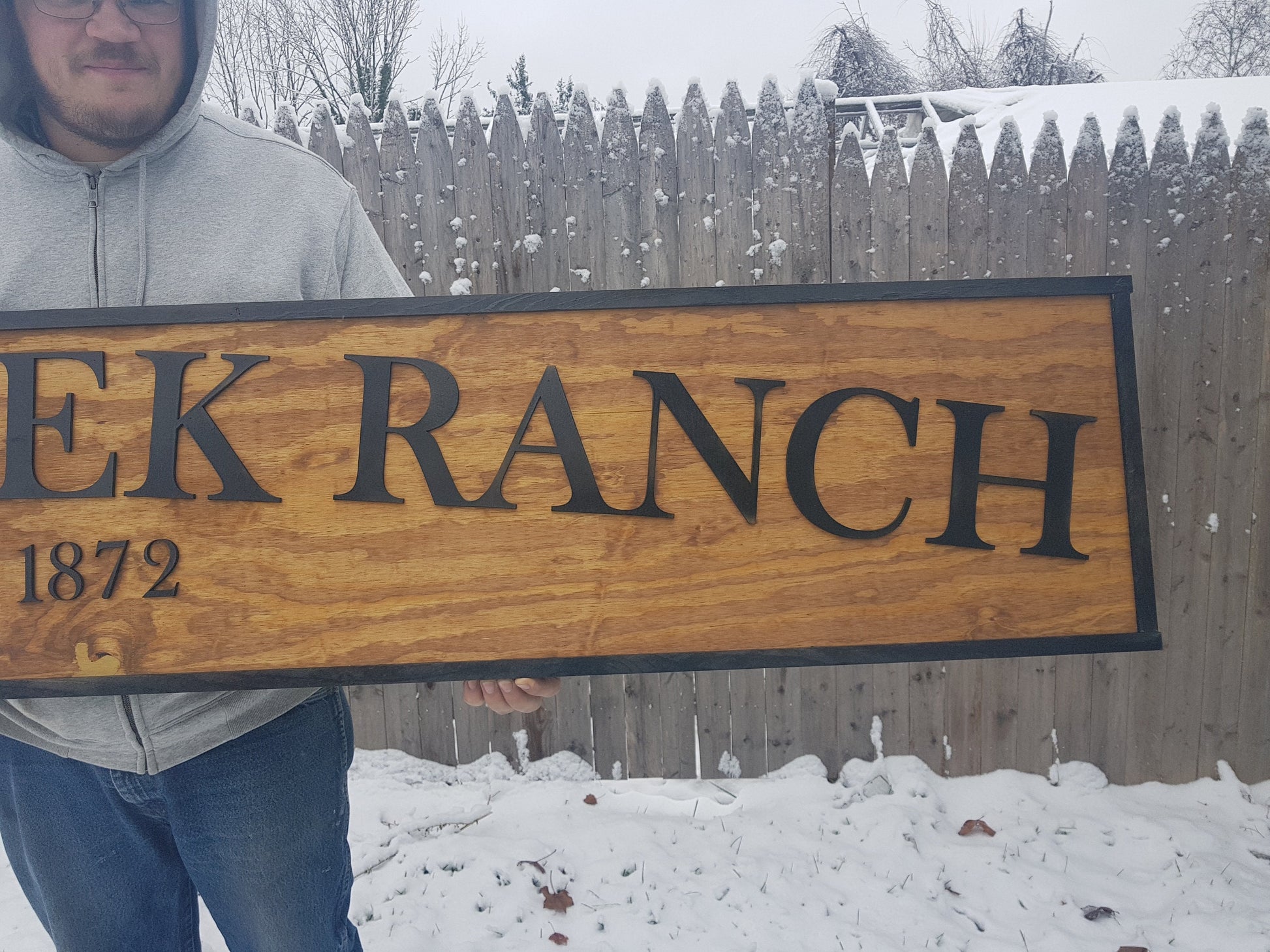 Large Custom Ranch Sign, Over-sized Rustic Business Logo, Wood, Laser Cut Out, 3D, Extra Large, Sign Footstepsinthepast