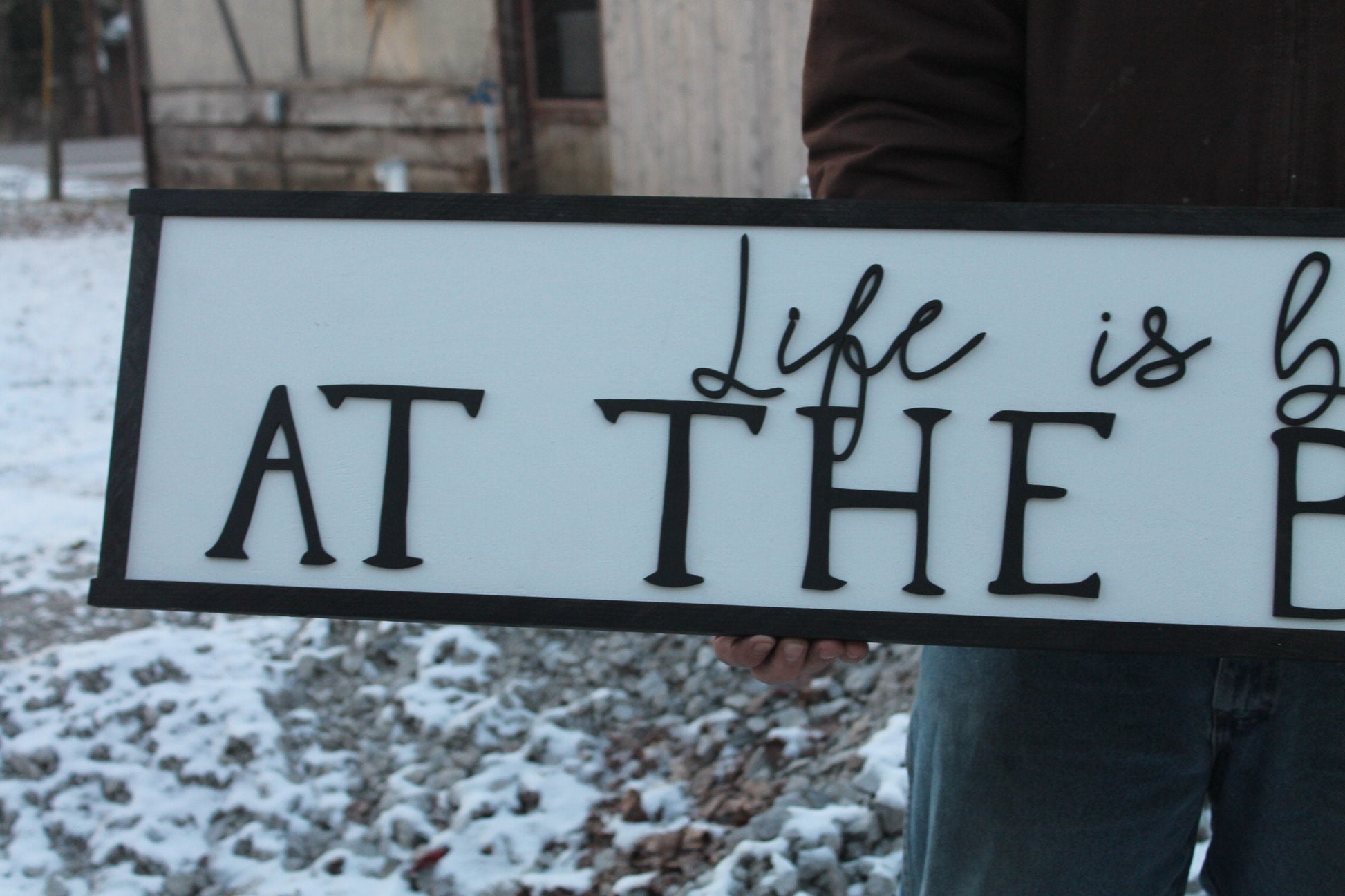 Life Is Better At The Beach Large Sign, Coastal, Ocean, Nautical,Large Raised Letter, Large Custom Sign, Over-sized, Wood, Extra Large, Sign