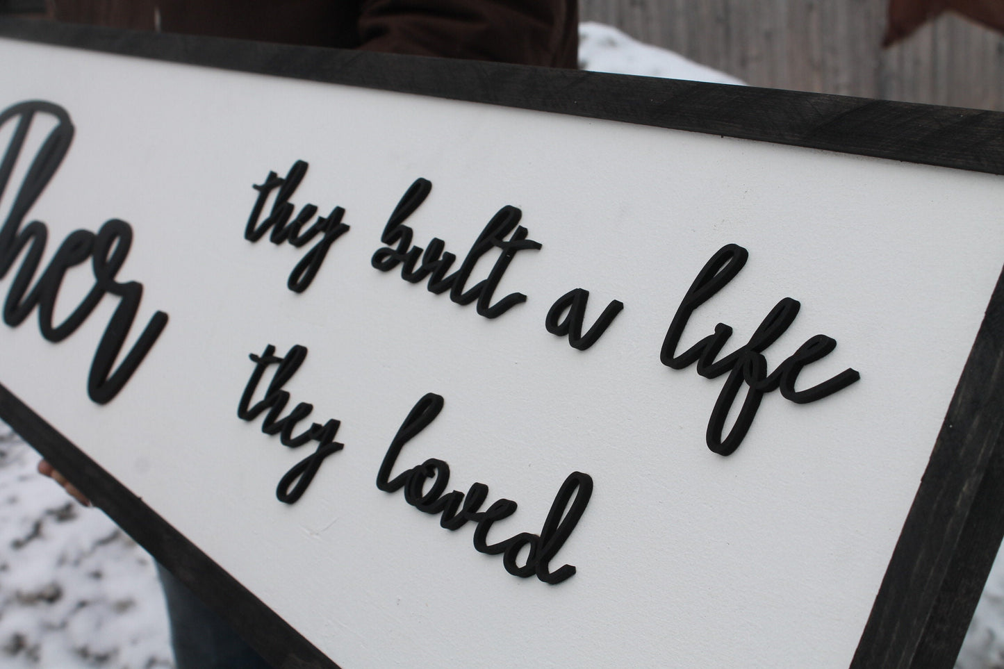 Together They Built a Life They Loved, Wood Sign, Extra Large Country Sign ,Large Raised Letter, Over-sized, Wood,Couch Sign, Fireplace Sign