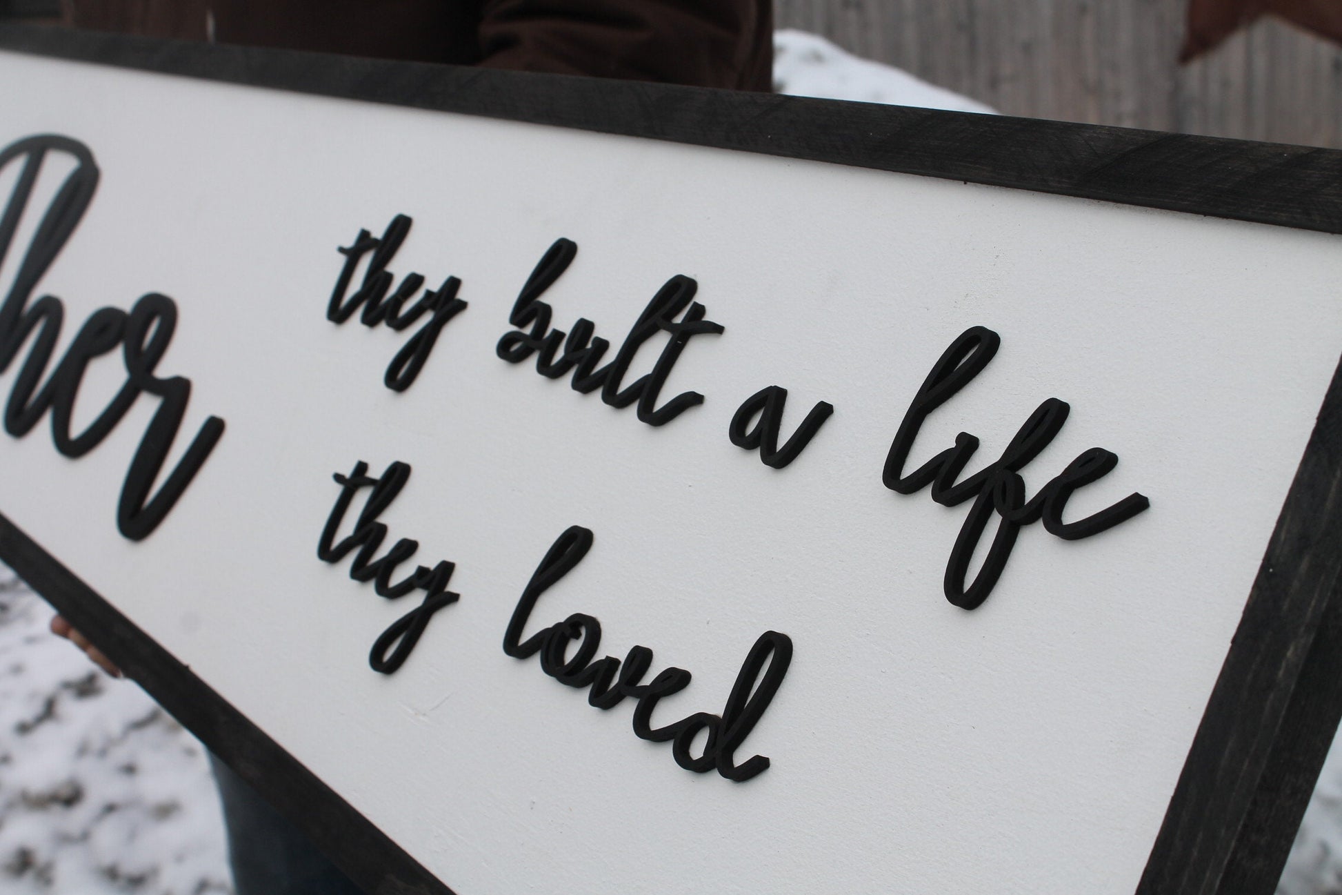 Together They Built a Life They Loved, Wood Sign, Extra Large Country Sign ,Large Raised Letter, Over-sized, Wood,Couch Sign, Fireplace Sign