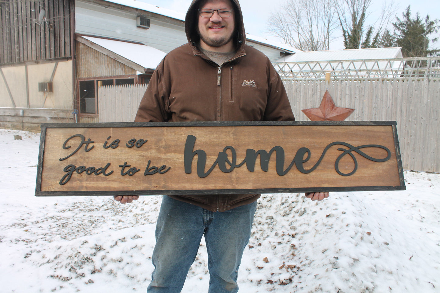 It Is so Good To Be Home, Large Custom Sign, Over-sized Rustic, Wood, Laser Cut Out, Raised Letters, Extra Large, Sign, Couch Sign Fireplace