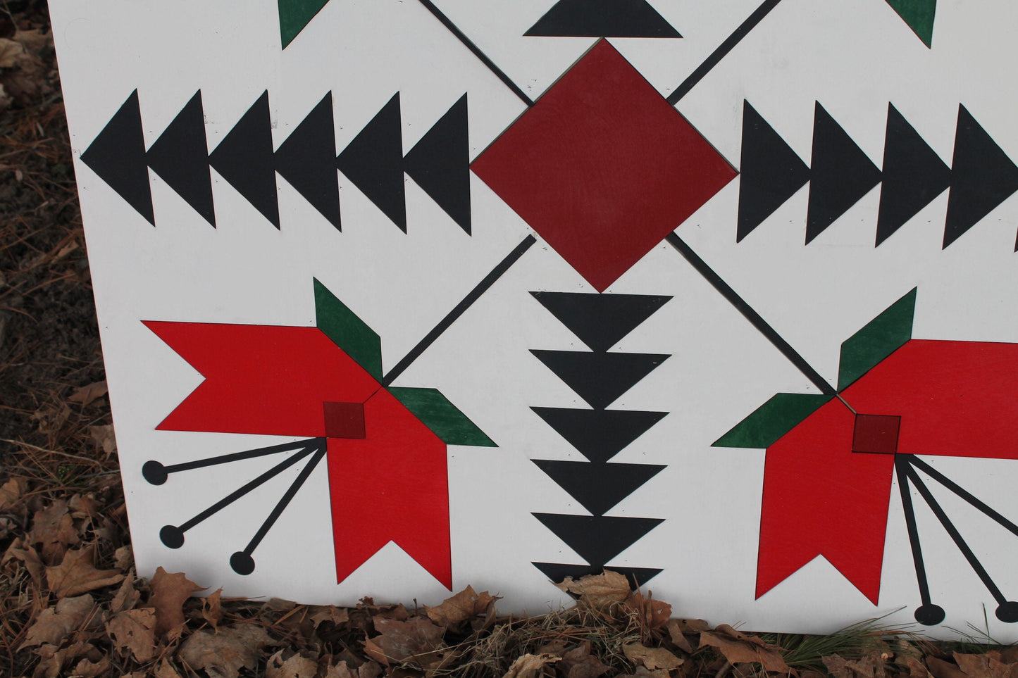 Barn Quilt, Tulip, Flower, Floral, Red, Wood Barn Quilt, Barn Decor, Vintage, Rustic, Mosaic, Handmade, Primitive, Wood, Laser Cut Out,Large