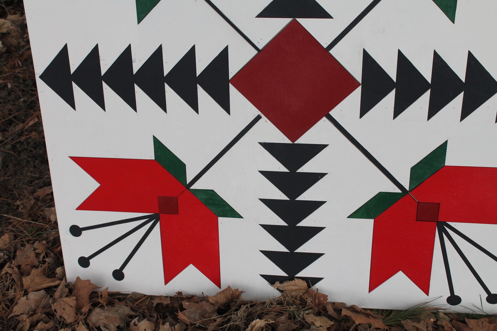 Barn Quilt, Tulip, Flower, Floral, Red, Wood Barn Quilt, Barn Decor, Vintage, Rustic, Mosaic, Handmade, Primitive, Wood, Laser Cut Out,Large