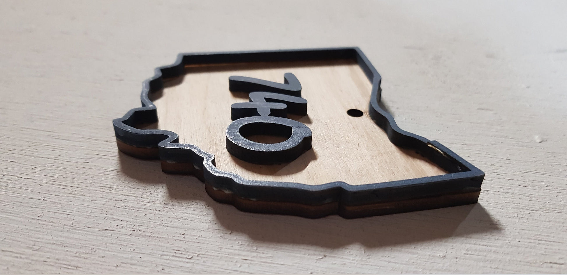 Custom State, Raised Area Code, Raised Sign, Ohio, 740, 3D, Wood, Your Words, Custom, Wooden Words, Laser Cut Out, Wood Cut Out