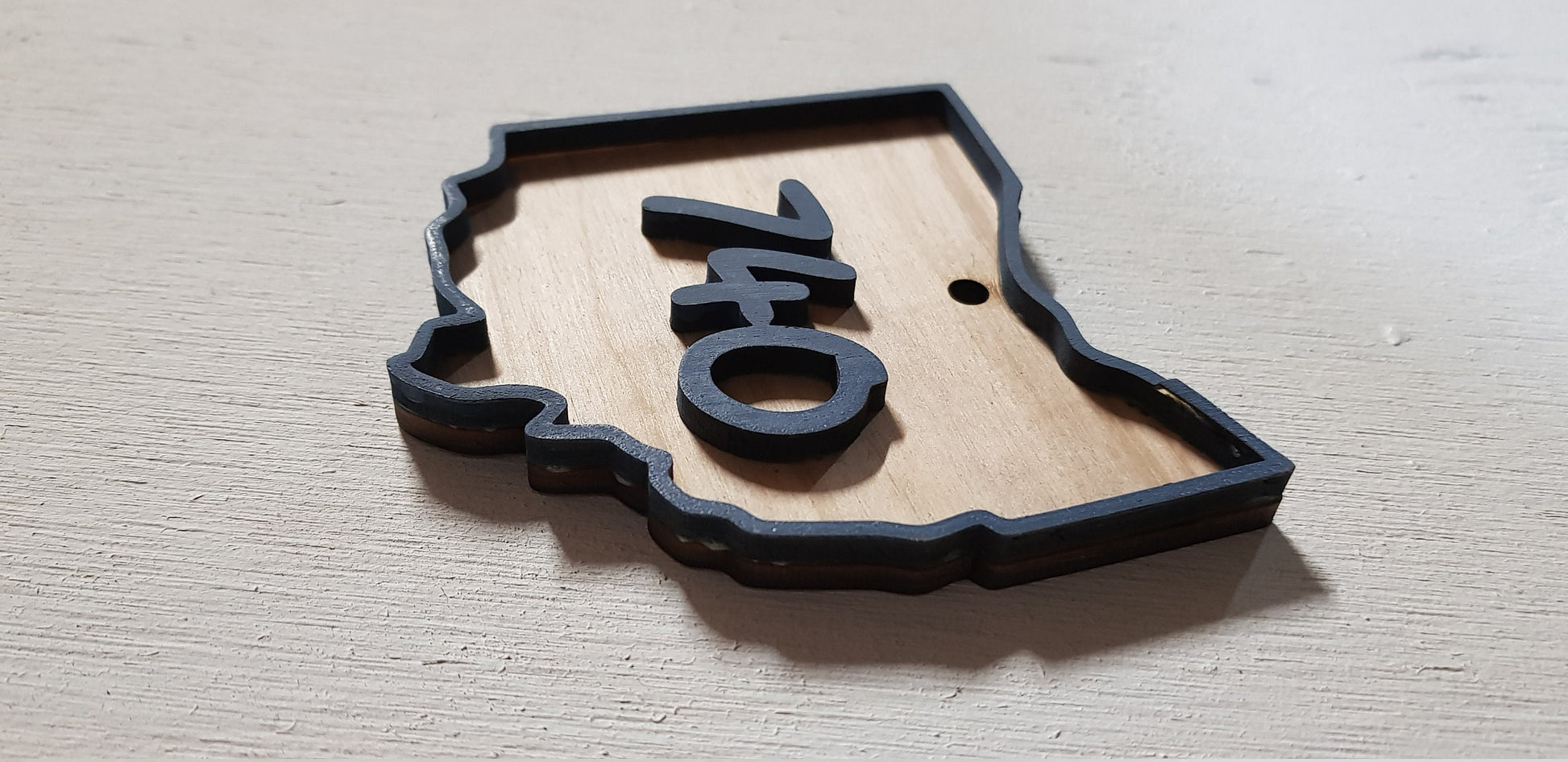 Custom State, Raised Area Code, Raised Sign, Ohio, 740, 3D, Wood, Your Words, Custom, Wooden Words, Laser Cut Out, Wood Cut Out