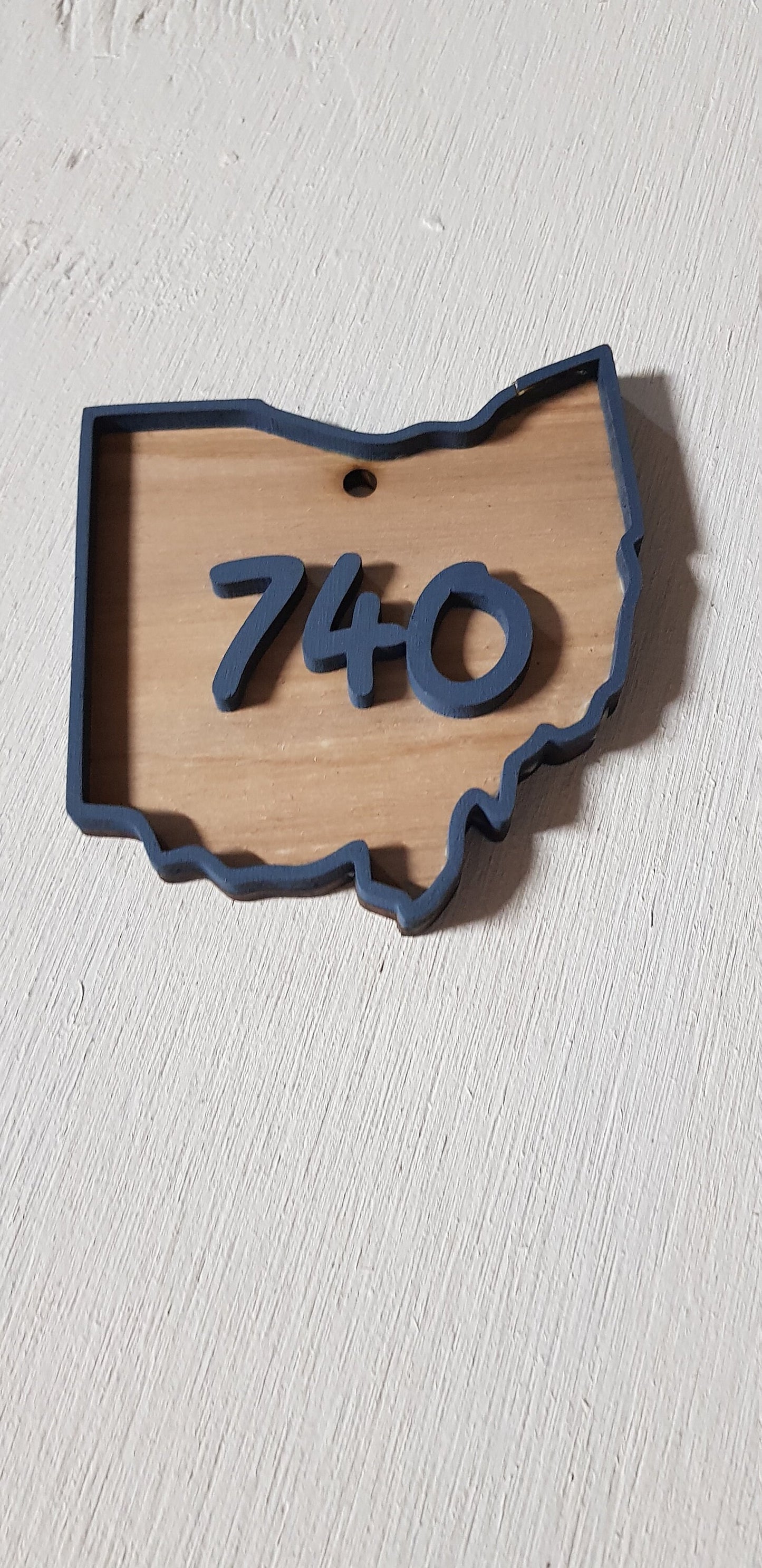 Custom State, Raised Area Code, Raised Sign, Ohio, 740, 3D, Wood, Your Words, Custom, Wooden Words, Laser Cut Out, Wood Cut Out