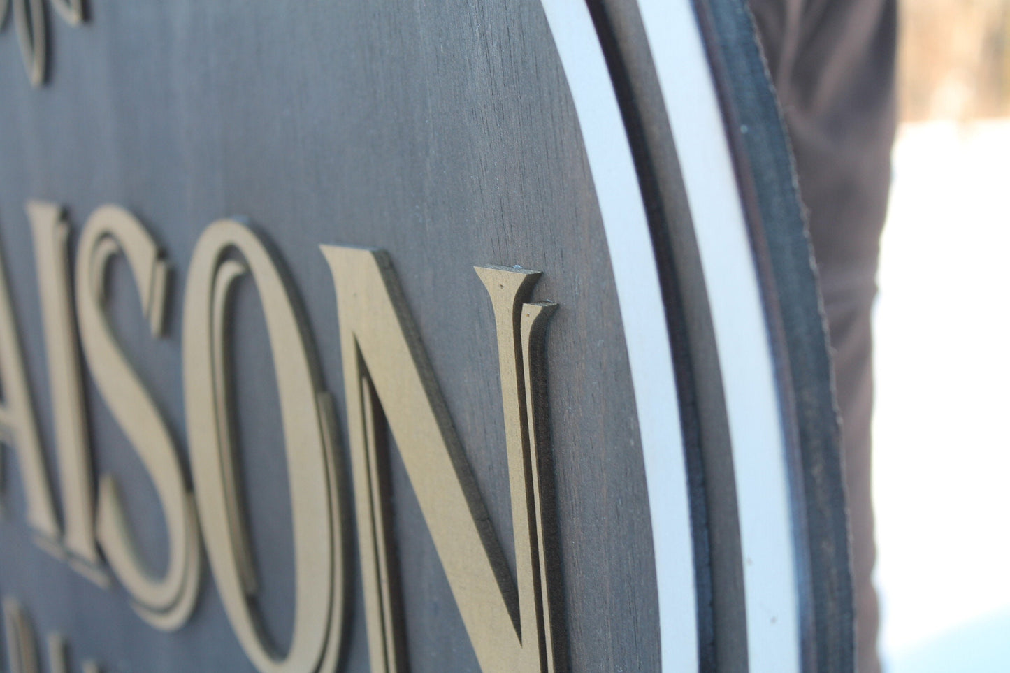 large wood sign, Financial, Banking, Lending, Mortgage Broker Business Sign, Oval, Raised Text, Custom, Small Business Laser Cut, Wood,