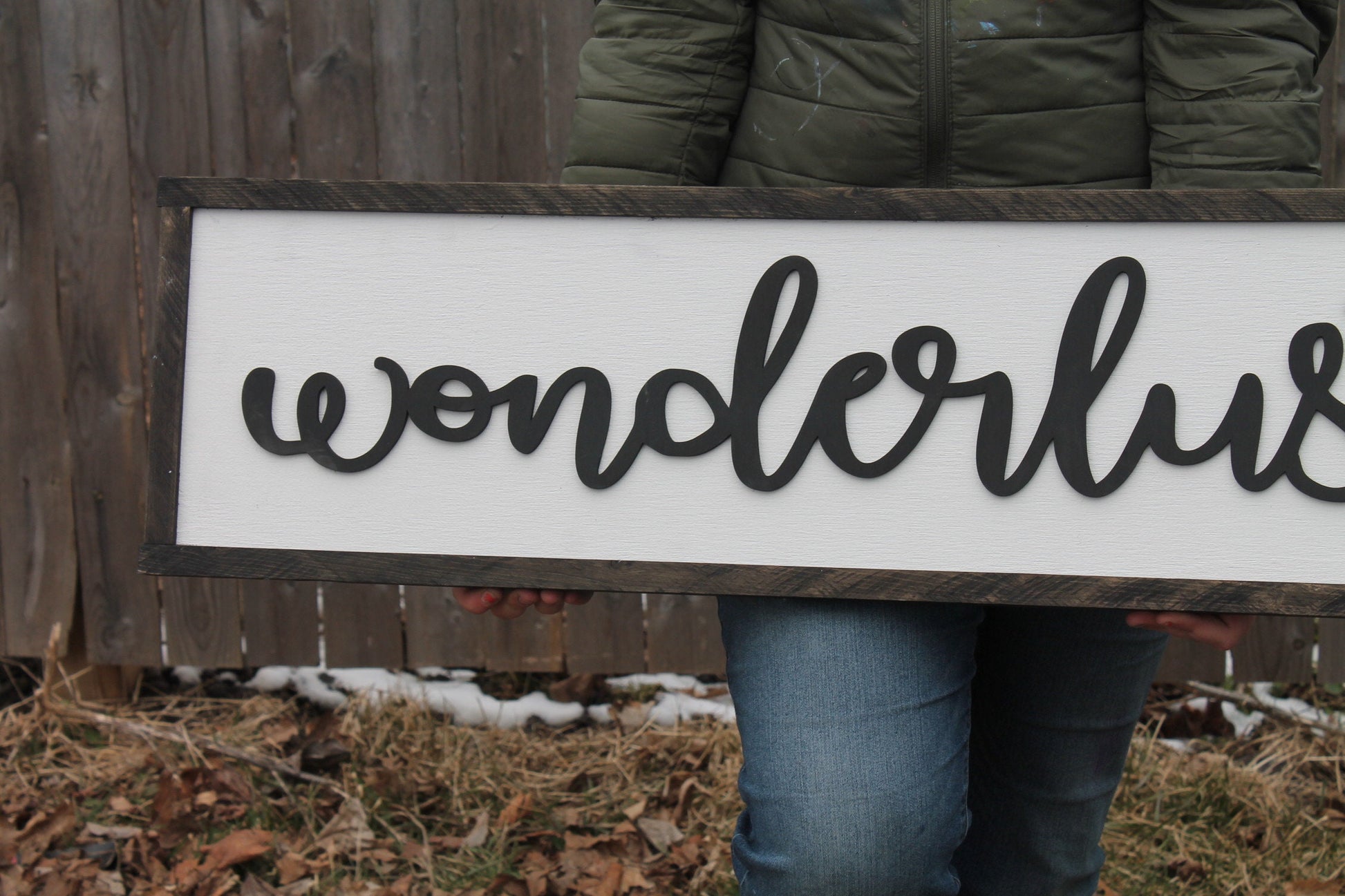 Wonderlust, Wood, Sign, Travel, Large, Over Sized Rustic, Primitive, Shabby Chic, Raised Text, Unique Wedding gift