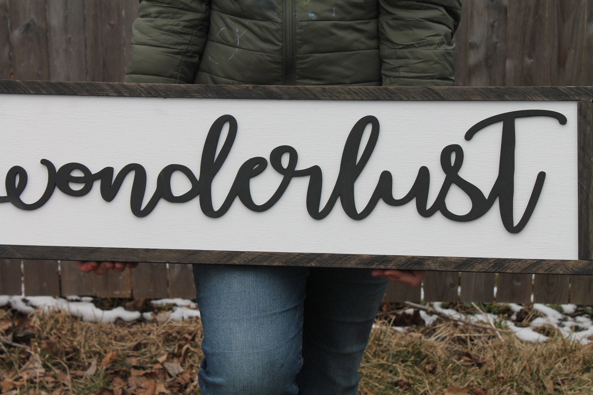Wonderlust, Wood, Sign, Travel, Large, Over Sized Rustic, Primitive, Shabby Chic, Raised Text, Unique Wedding gift