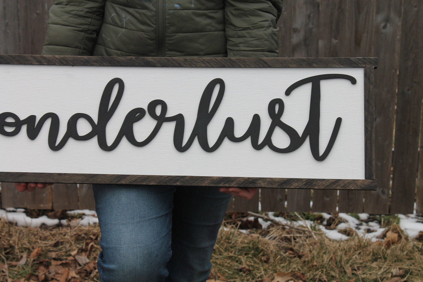 Wonderlust, Wood, Sign, Travel, Large, Over Sized Rustic, Primitive, Shabby Chic, Raised Text, Unique Wedding gift