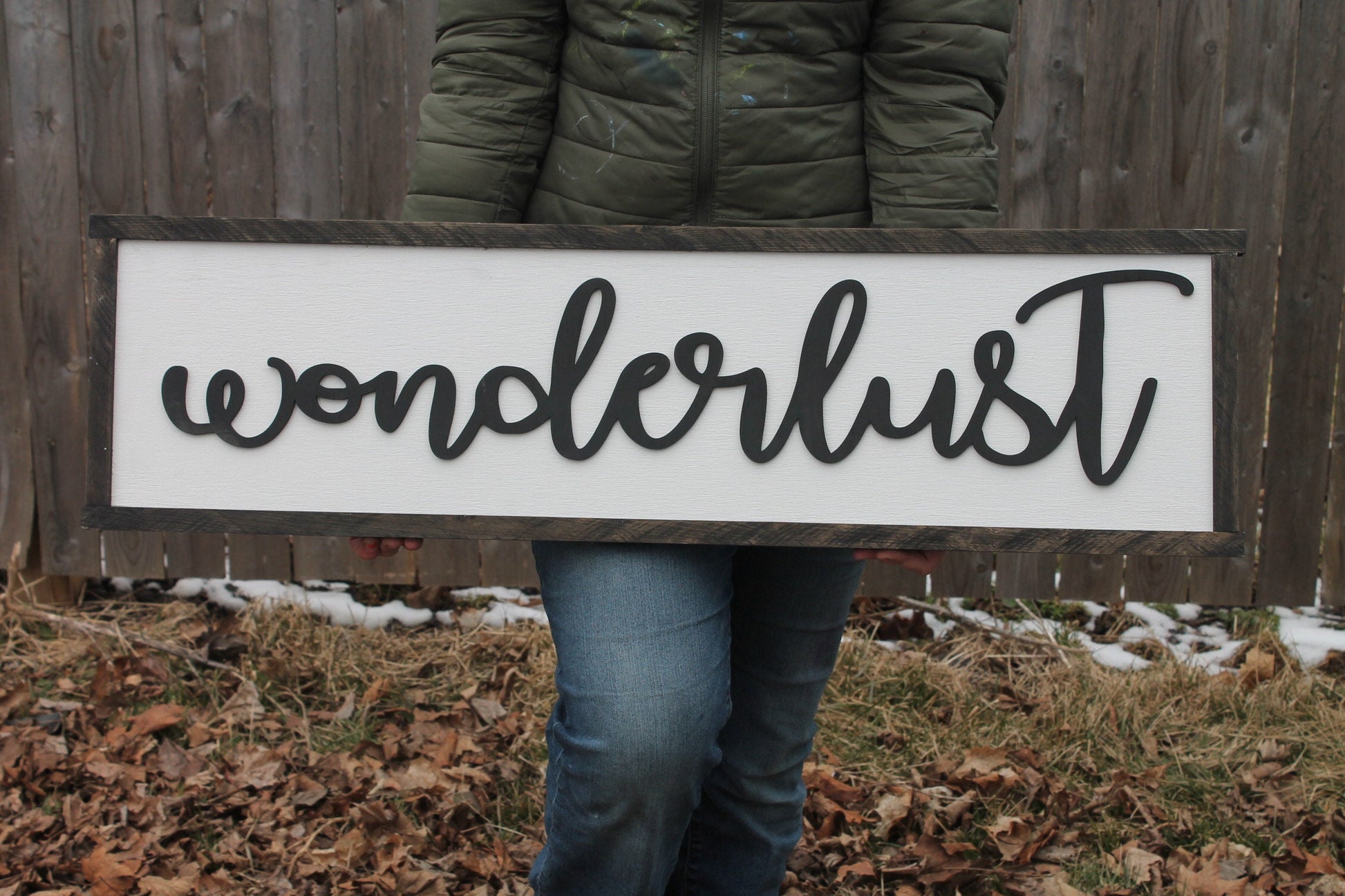 Wonderlust, Wood, Sign, Travel, Large, Over Sized Rustic, Primitive, Shabby Chic, Raised Text, Unique Wedding gift