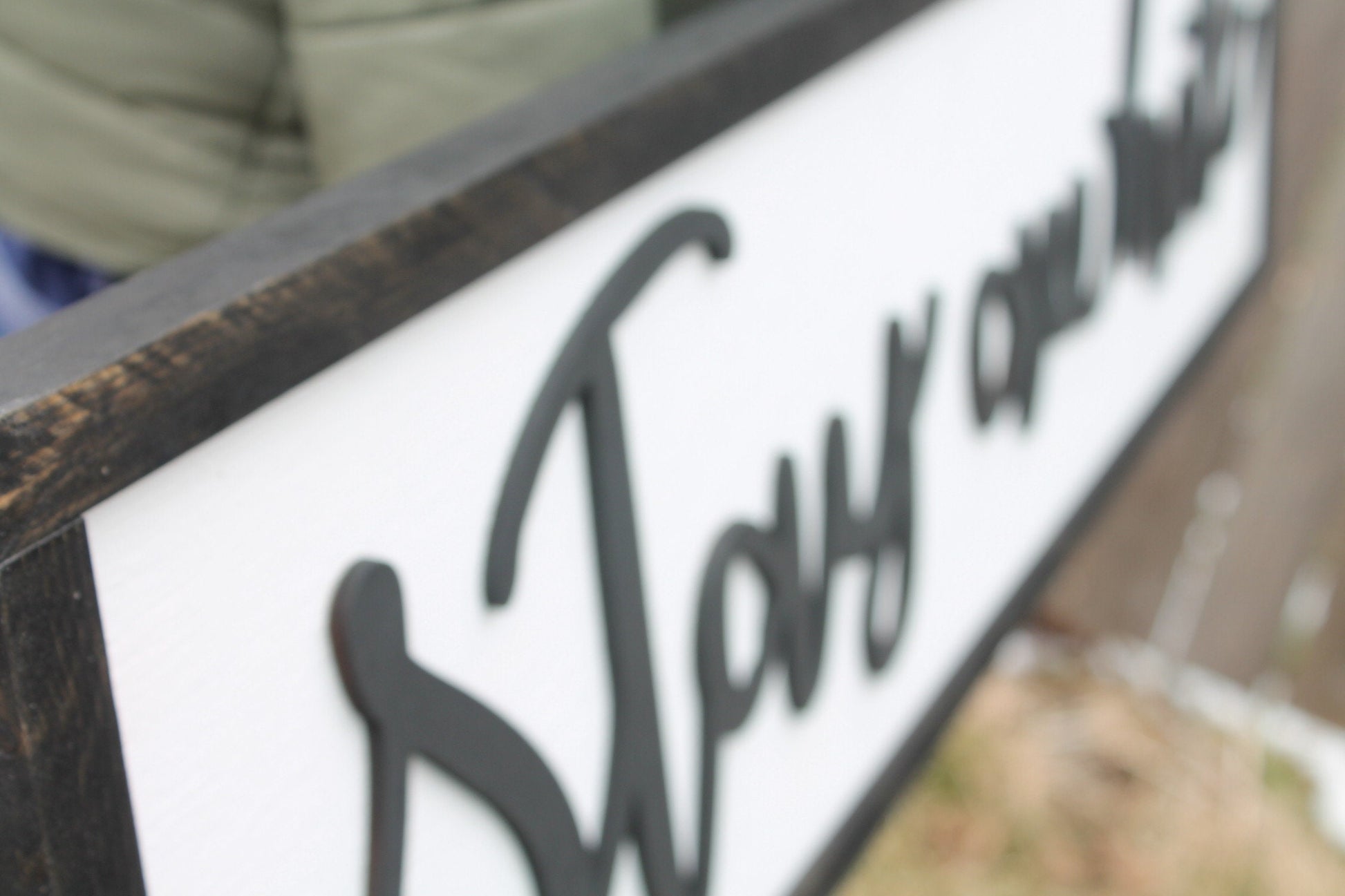 Stay Awhile, Guest Room Sign, Bed Sign, Couch Sign, Large, Over Sized Rustic, Primitive, Shabby Chic, Raised Text, 3D, Wood