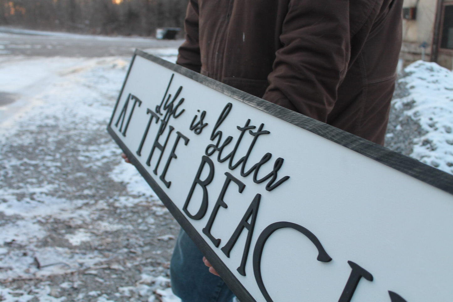 Life Is Better At The Beach Large Sign, Coastal, Ocean, Nautical,Large Raised Letter, Large Custom Sign, Over-sized, Wood, Extra Large, Sign
