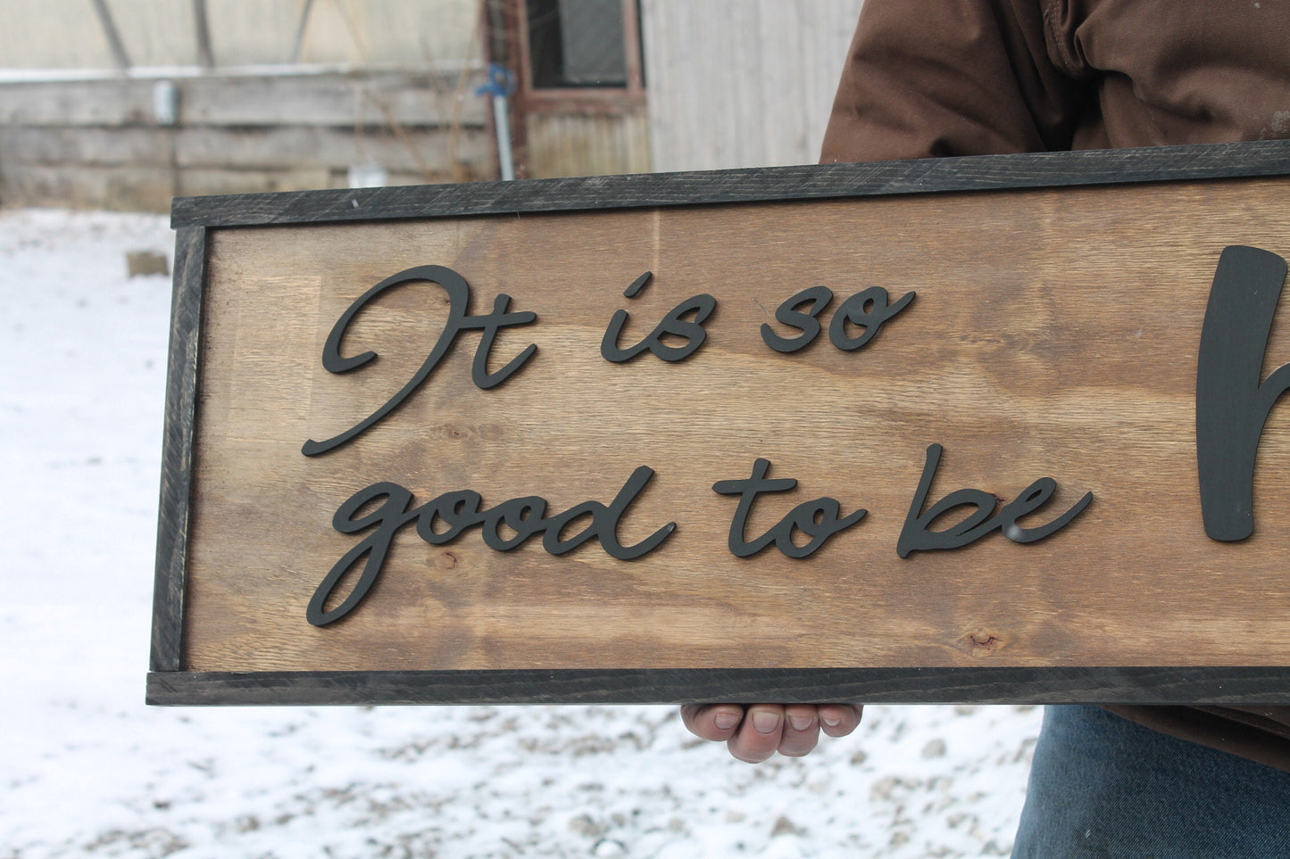 It Is so Good To Be Home, Large Custom Sign, Over-sized Rustic, Wood, Laser Cut Out, Raised Letters, Extra Large, Sign, Couch Sign Fireplace