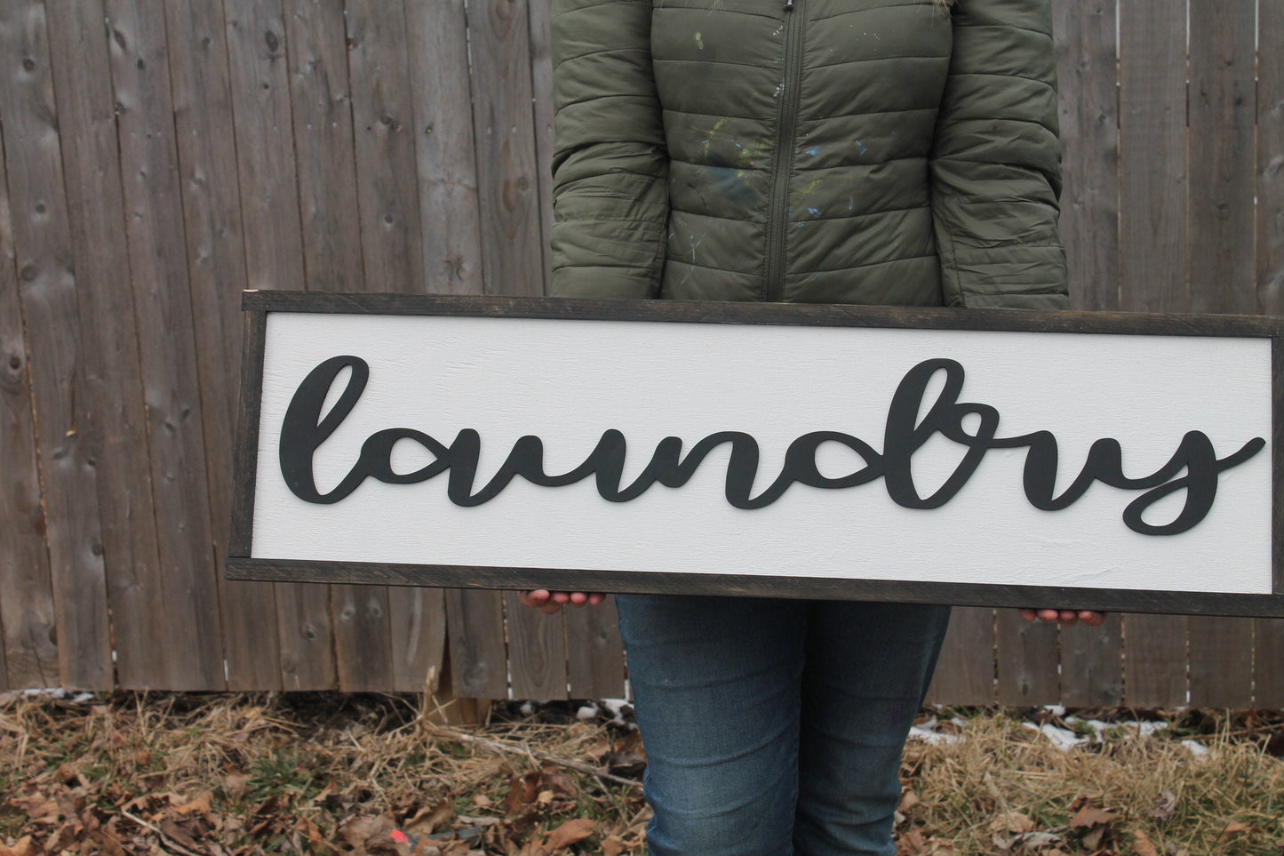 wood sign for laundry room large handmade free shipping