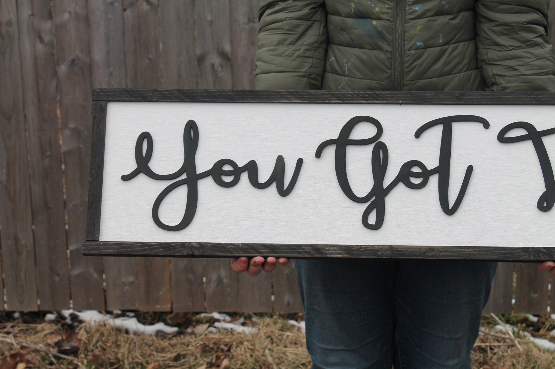 Inspirational Sign You Got This Raised Text Wood Sign Décor Office Conference Room Art Large Over Sized Rustic Primitive Shabby Chic 3D