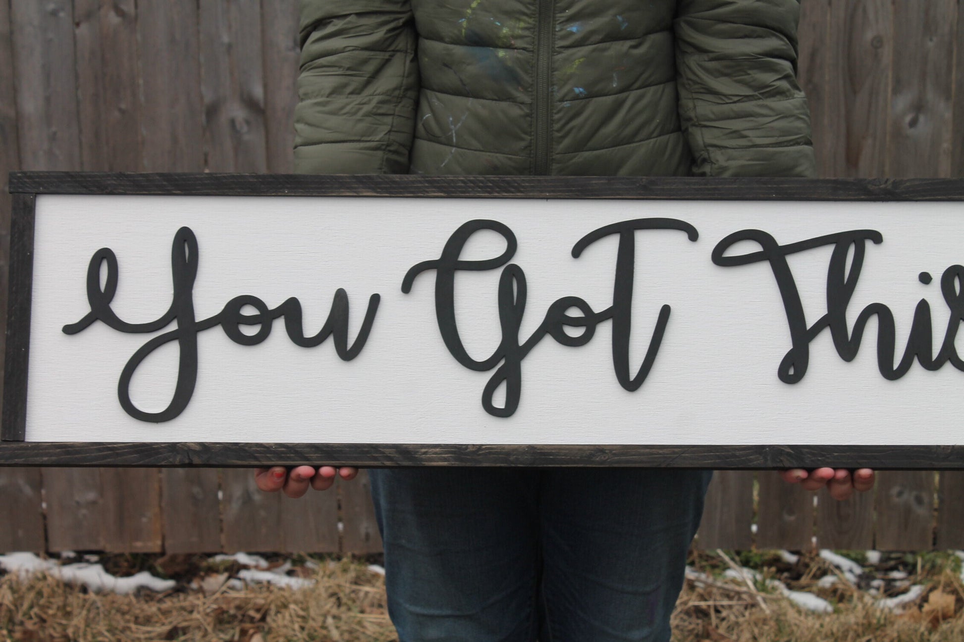 Inspirational Sign You Got This Raised Text Wood Sign Décor Office Conference Room Art Large Over Sized Rustic Primitive Shabby Chic 3D