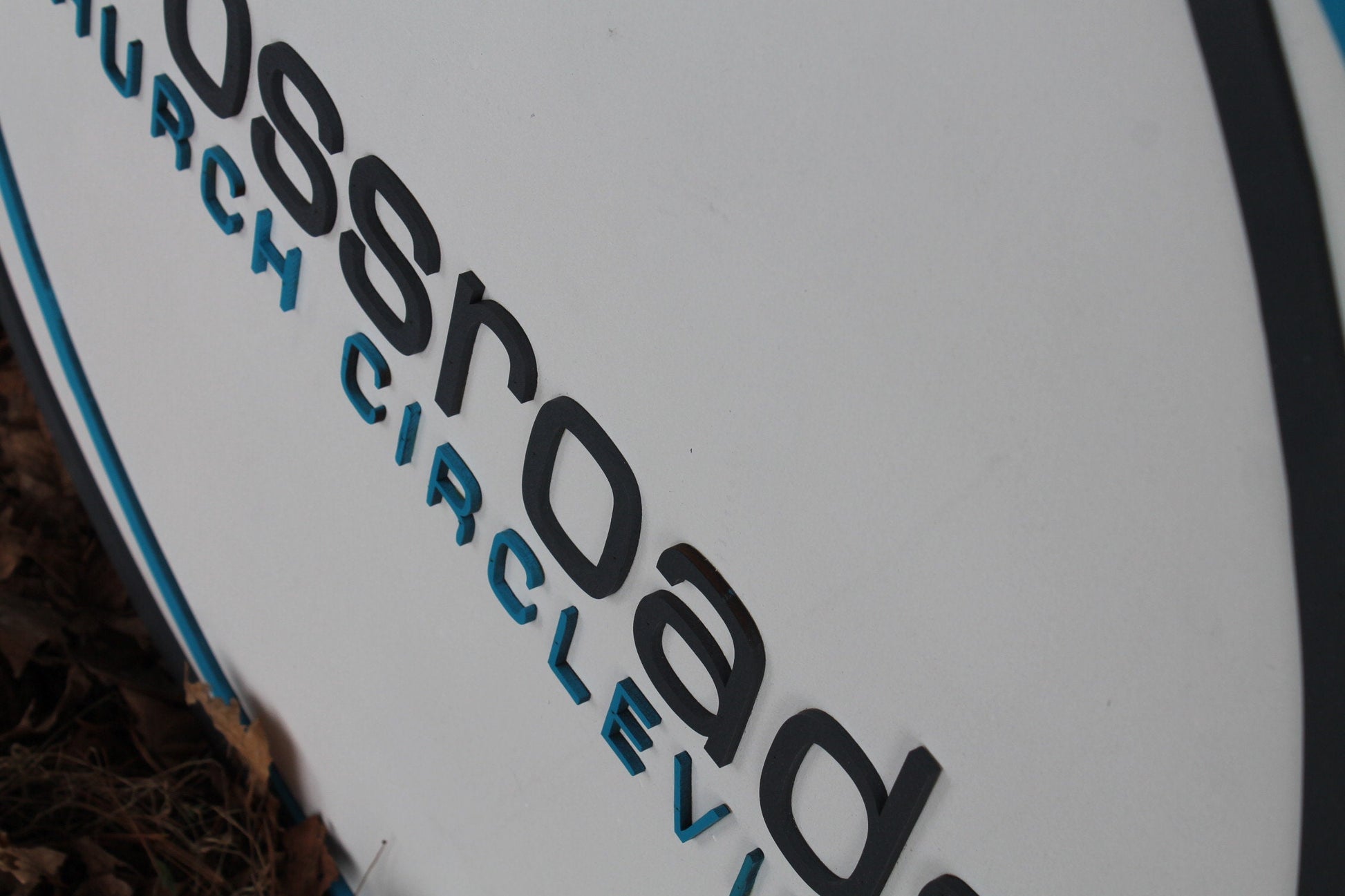 Custom Round Church Business Commerical Signage Made To Order Crossroads Ministry Store Front Small Business Sign Logo Circle Wooden 3D