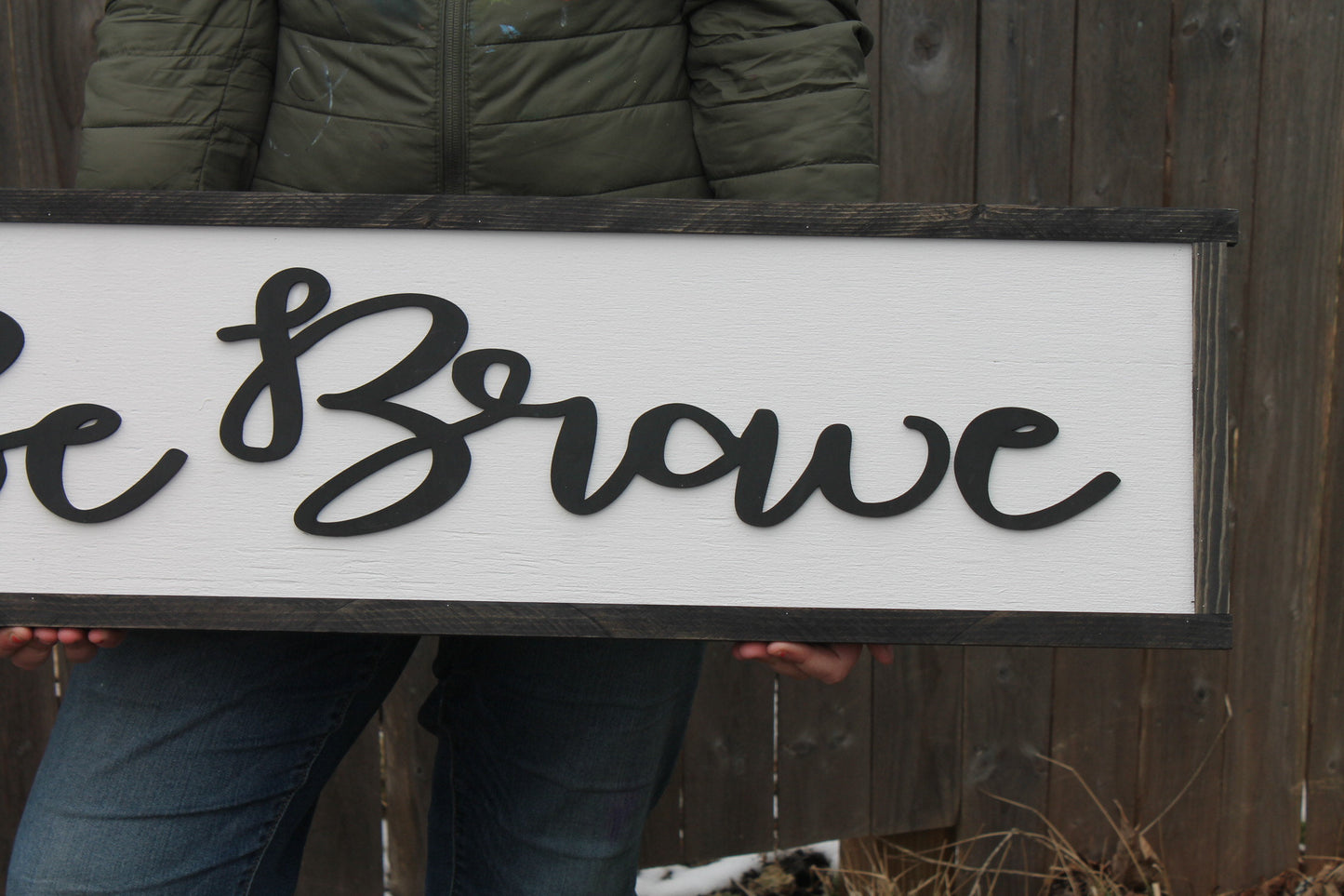 Be Brave Nursery Sign Raised Text Wood Sign Adventure Travel Large Over Sized Rustic Primitive Shabby Chic 3D Script Over the Crib