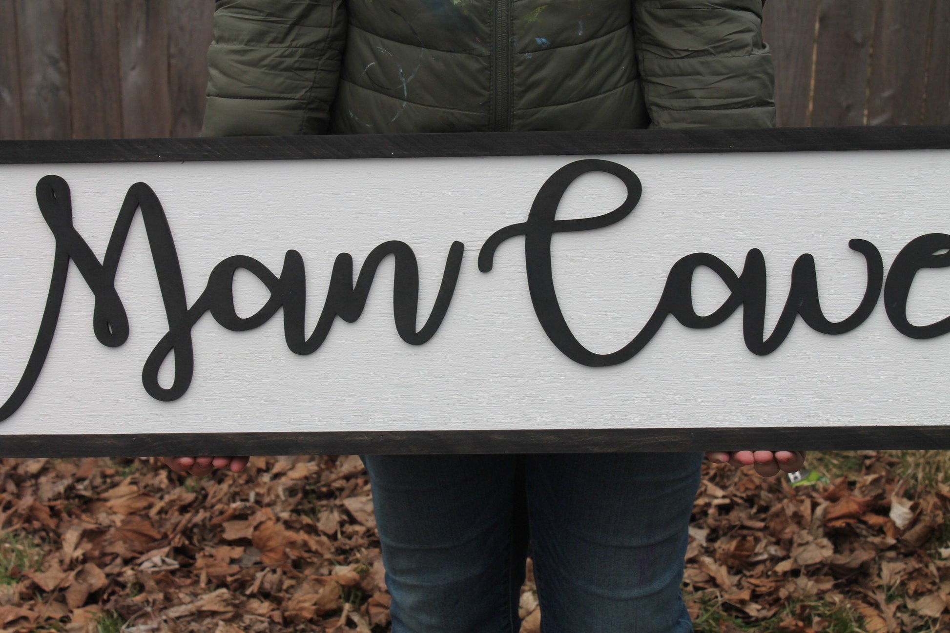 Man Cave Wood Sign, Raised Text, Mens, Couch Sign, Large, Over Sized Rustic, Primitive, Shabby Chic, 3D, Country Living