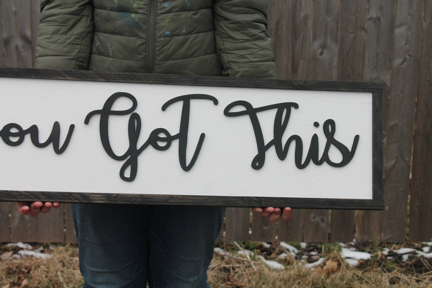 Inspirational Sign You Got This Raised Text Wood Sign Décor Office Conference Room Art Large Over Sized Rustic Primitive Shabby Chic 3D