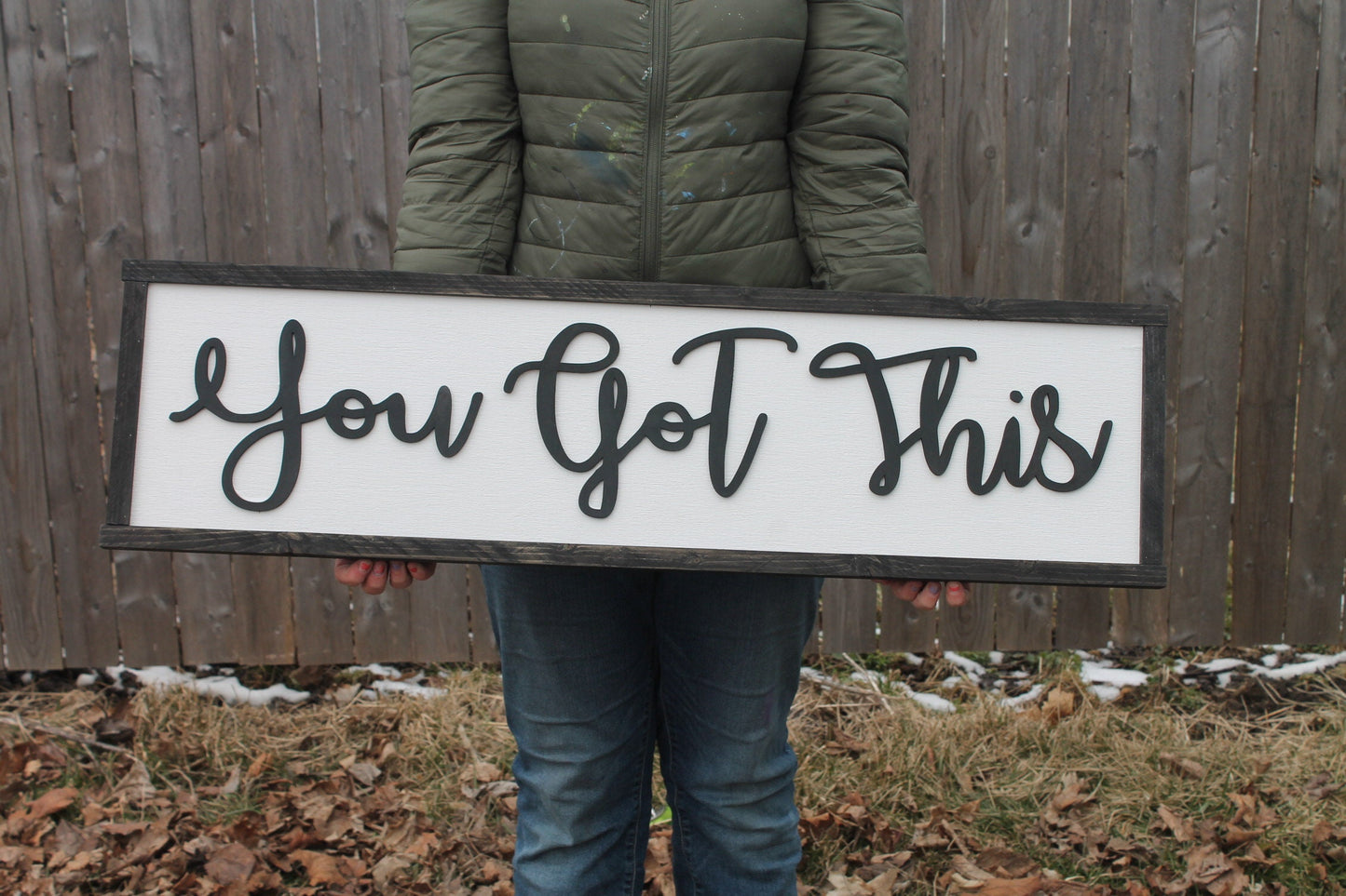 Inspirational Sign You Got This Raised Text Wood Sign Décor Office Conference Room Art Large Over Sized Rustic Primitive Shabby Chic 3D