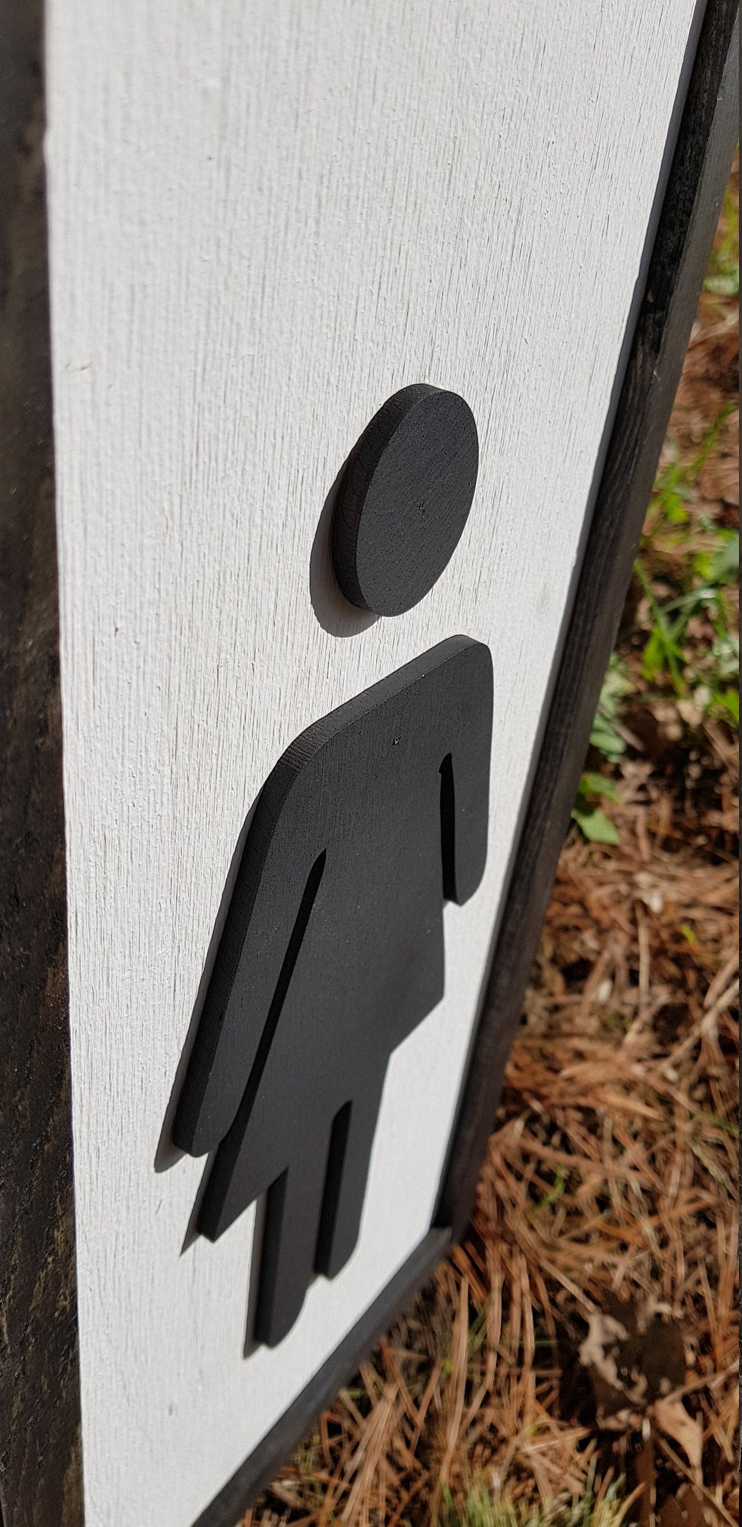 Ladies Room, Ladies Bathroom, Womans, Womens, Bath, Decor, Decoration, Wood Sig, 3D, Raised Symbol, Wood Frame, Shabby Chic, Rustic