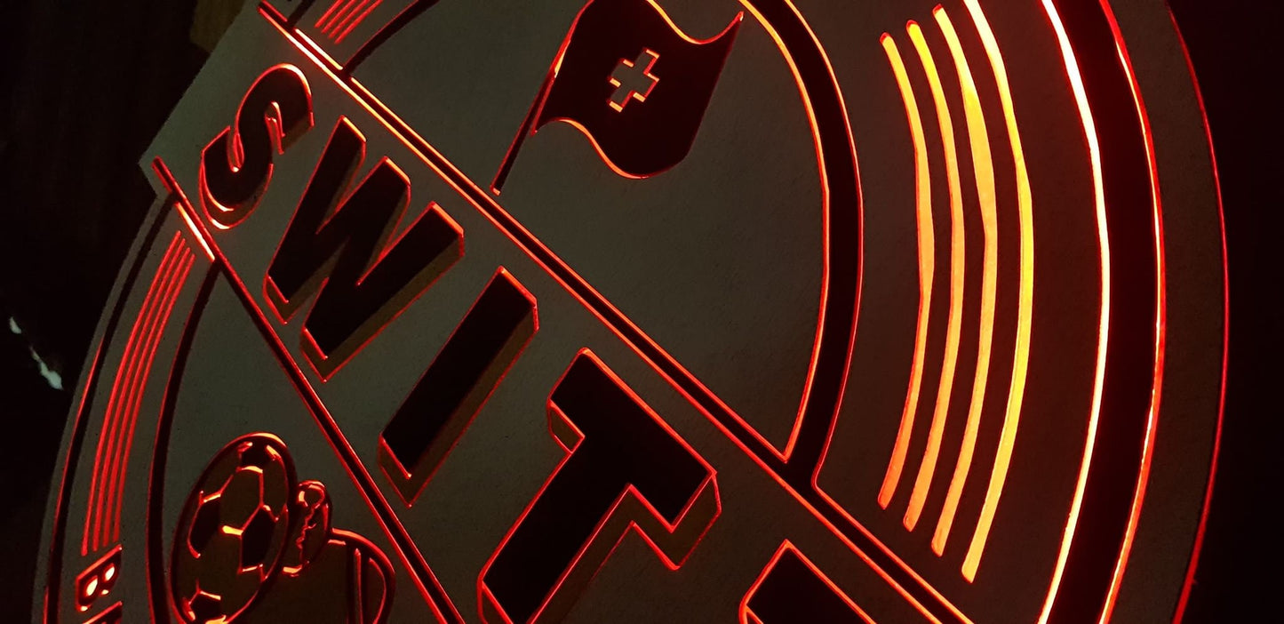 led lit custom wood sign. like a Neon light personalized to your logo or saying bar light